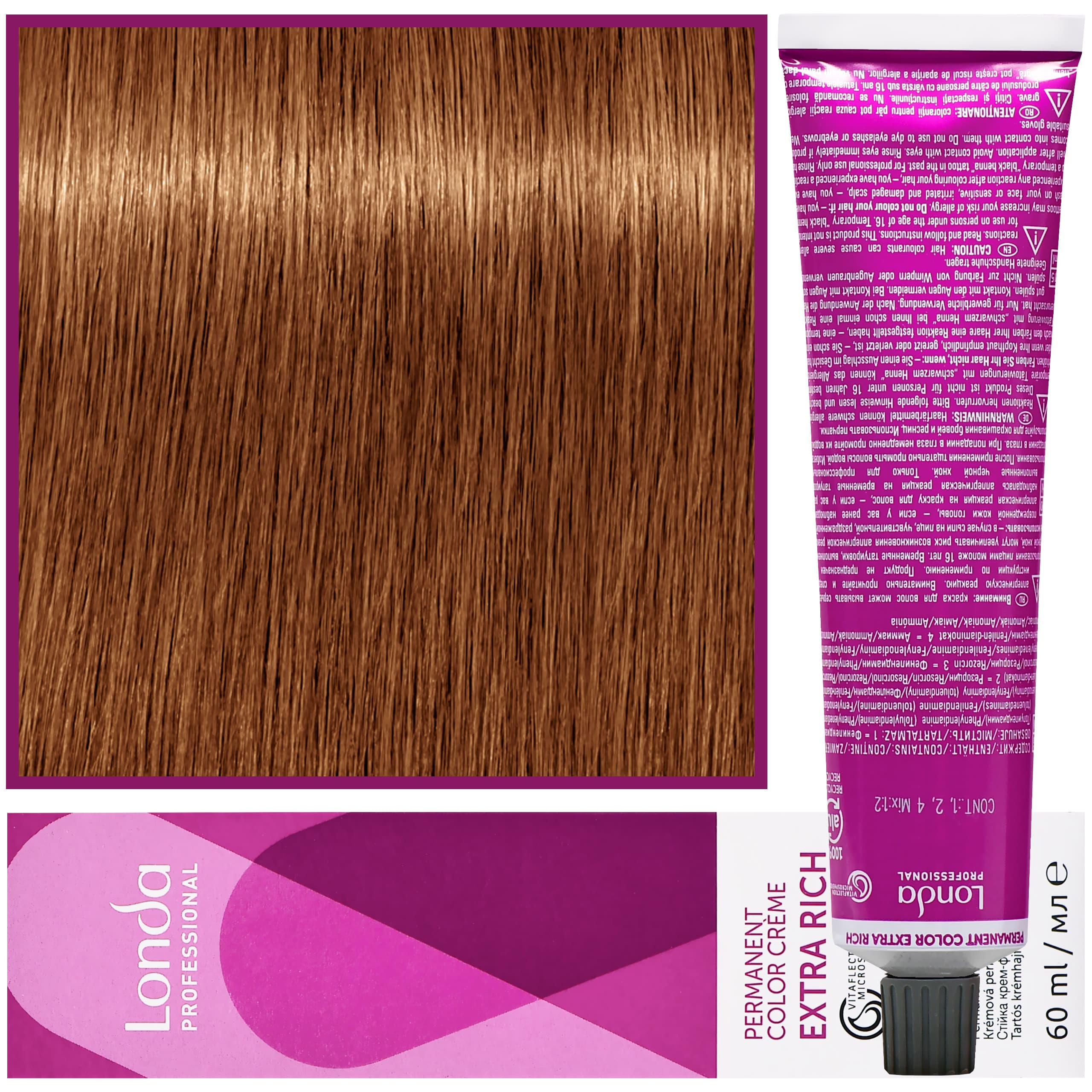 Color - profesjonalna farba do włosów Vitaflection Microspheres, 8/34 Jasny Blond Złoto Miedziany