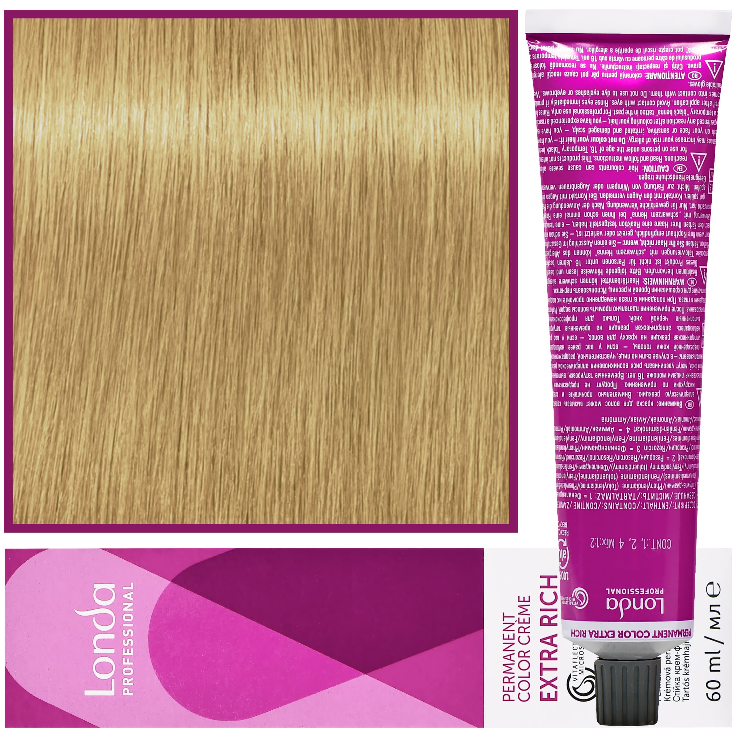Color - profesjonalna farba do włosów Vitaflection Microspheres, 8/3 Jasny Blond Złoty