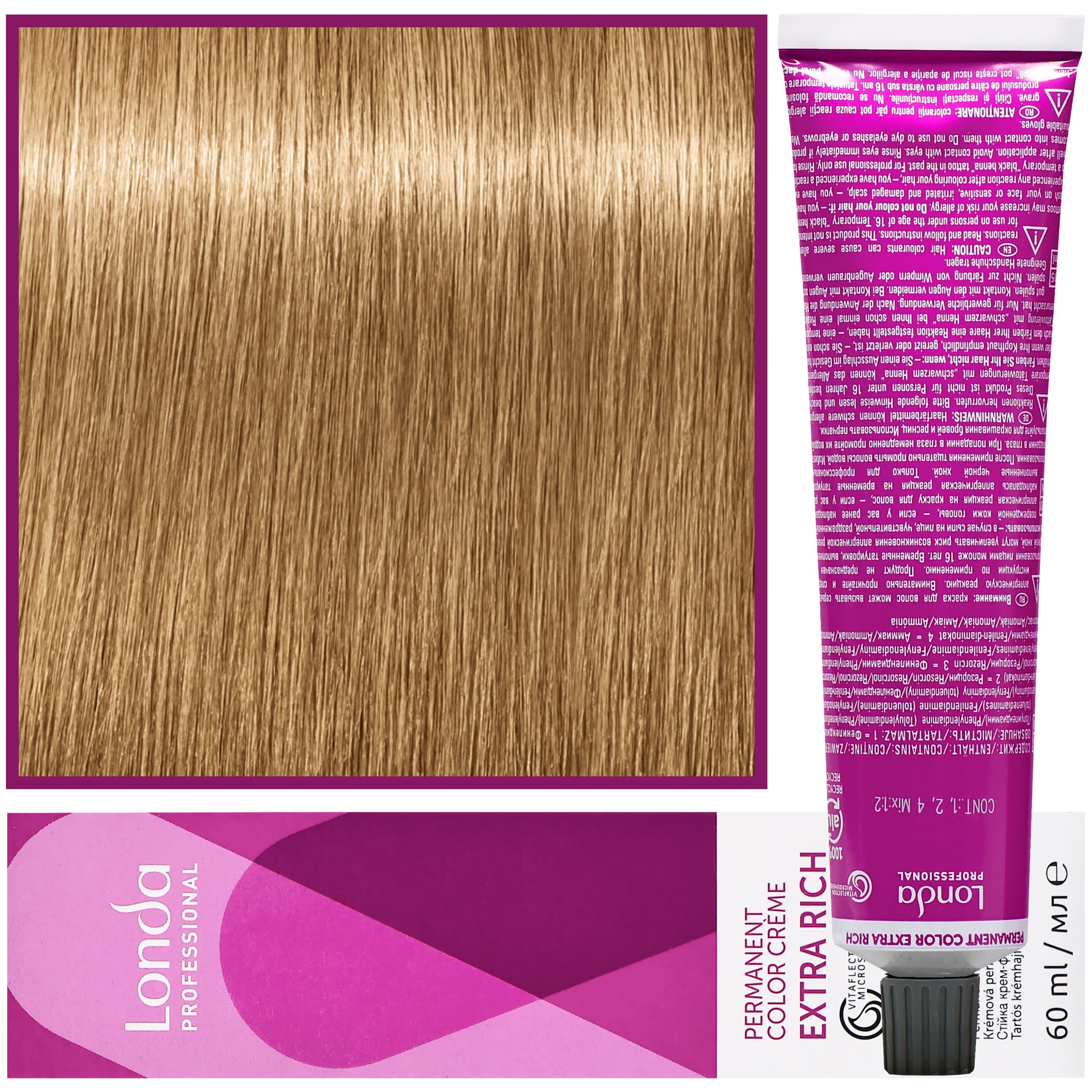 Color - profesjonalna farba do włosów Vitaflection Microspheres, 8/0 Jasny blond