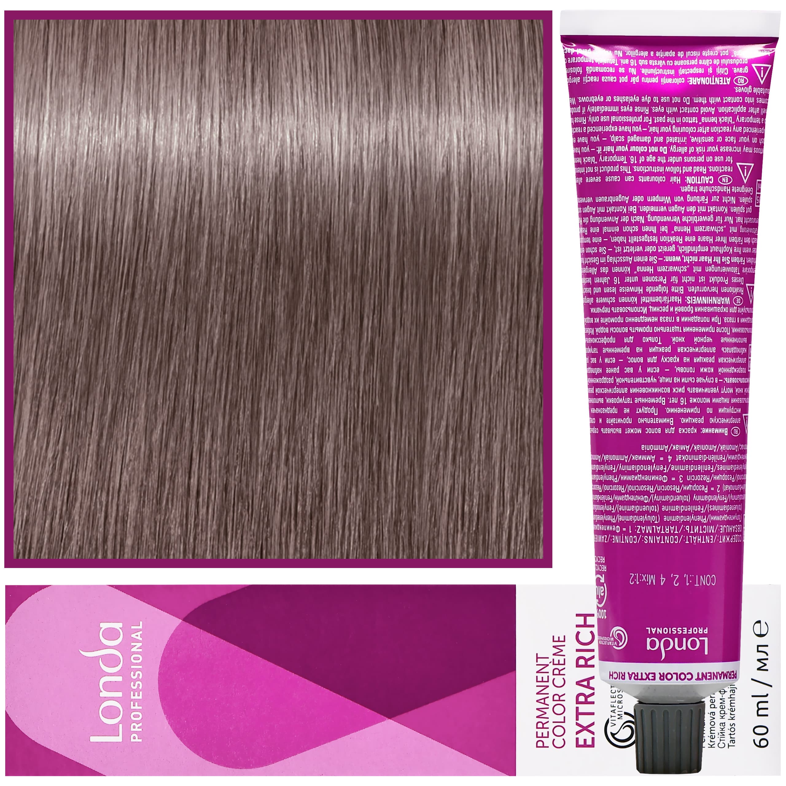 Color - profesjonalna farba do włosów Vitaflection Microspheres, 7/89 Średni Blond Perłowo Opalizujący