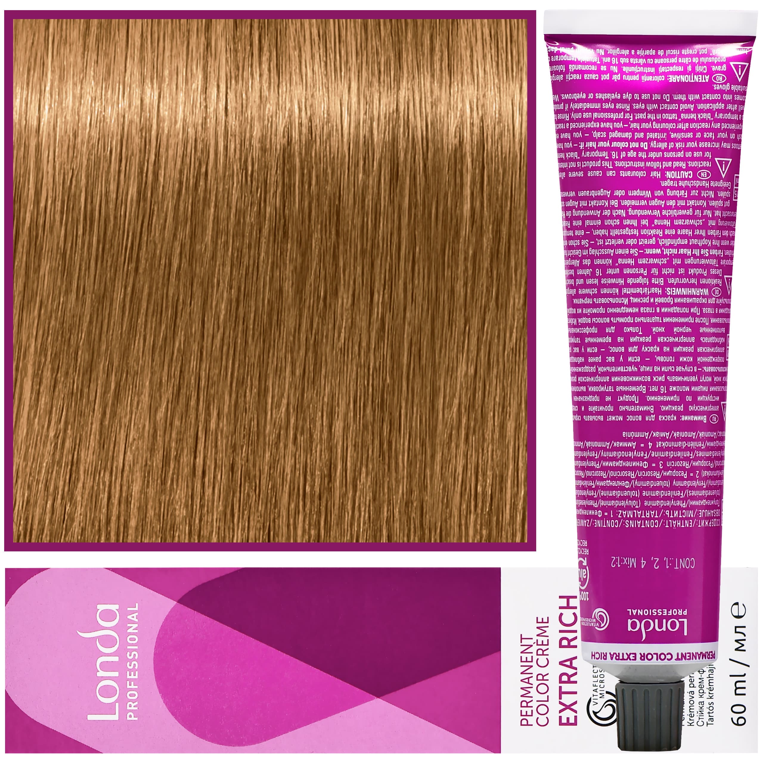 Color - profesjonalna farba do włosów Vitaflection Microspheres, 7/73 Średni Blond Brązowo Złoty