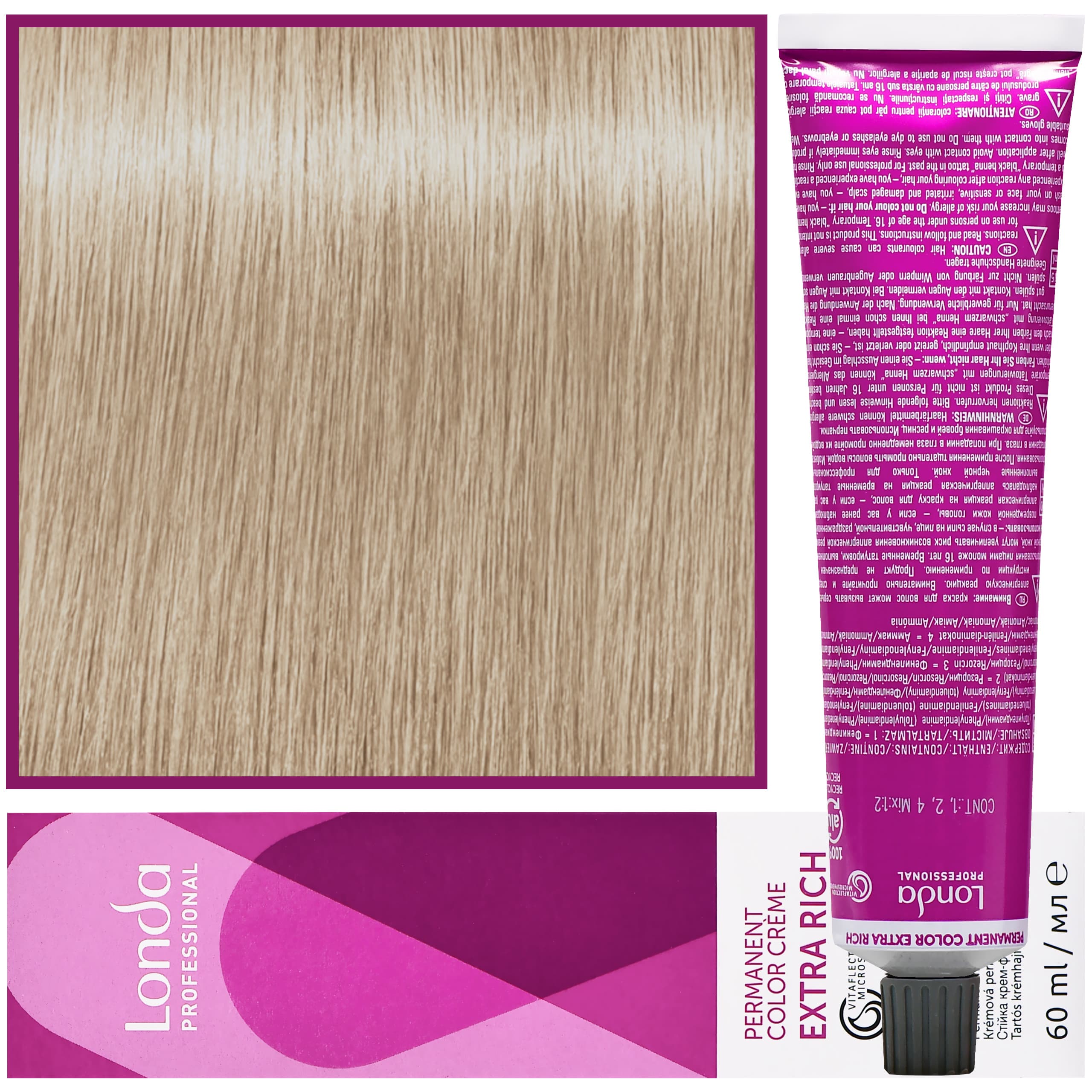 Color - profesjonalna farba do włosów Vitaflection Microspheres, 10/8 Perłowy rozświetlony blond