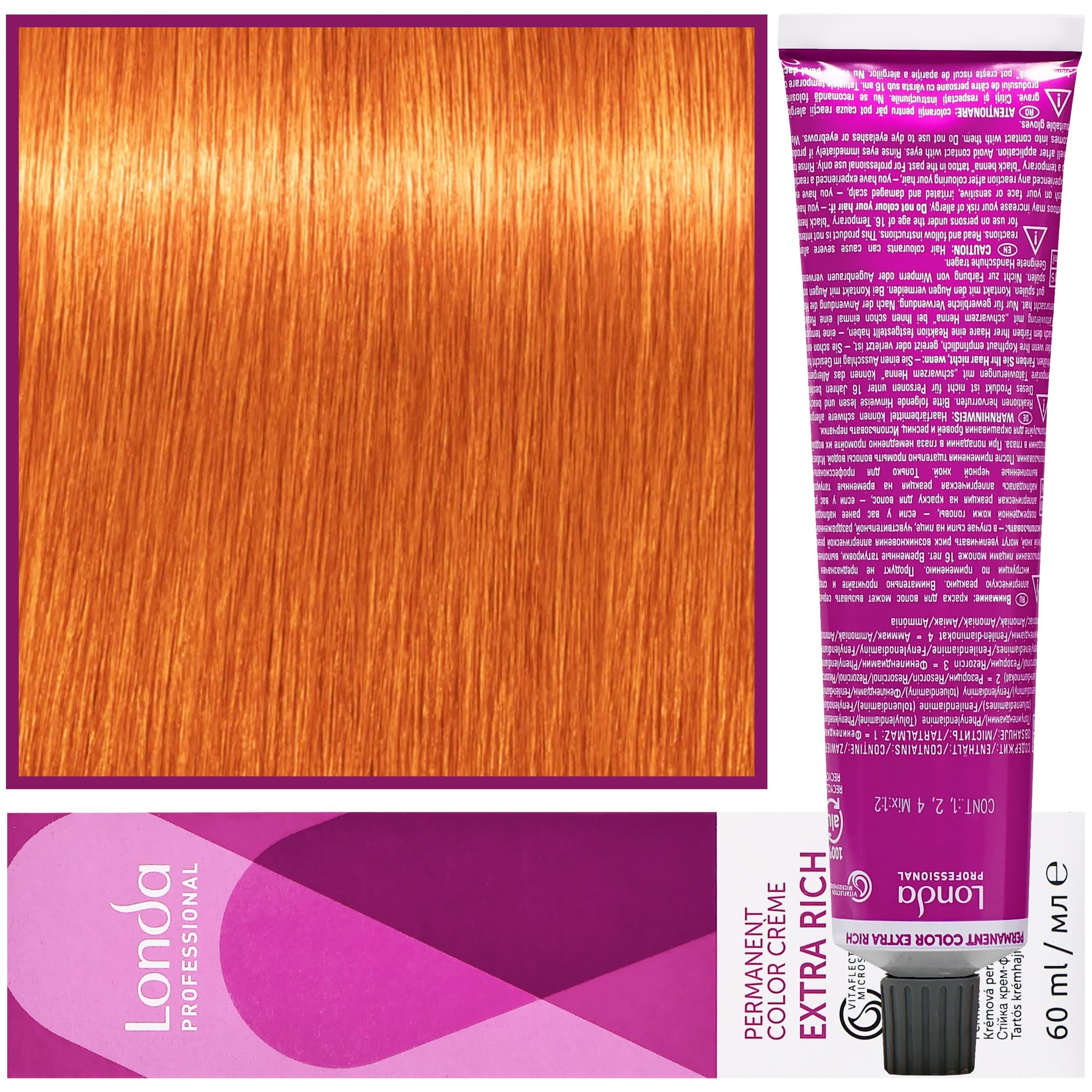 Color - profesjonalna farba do włosów Vitaflection Microspheres, 0/43 Miedziano Złoty