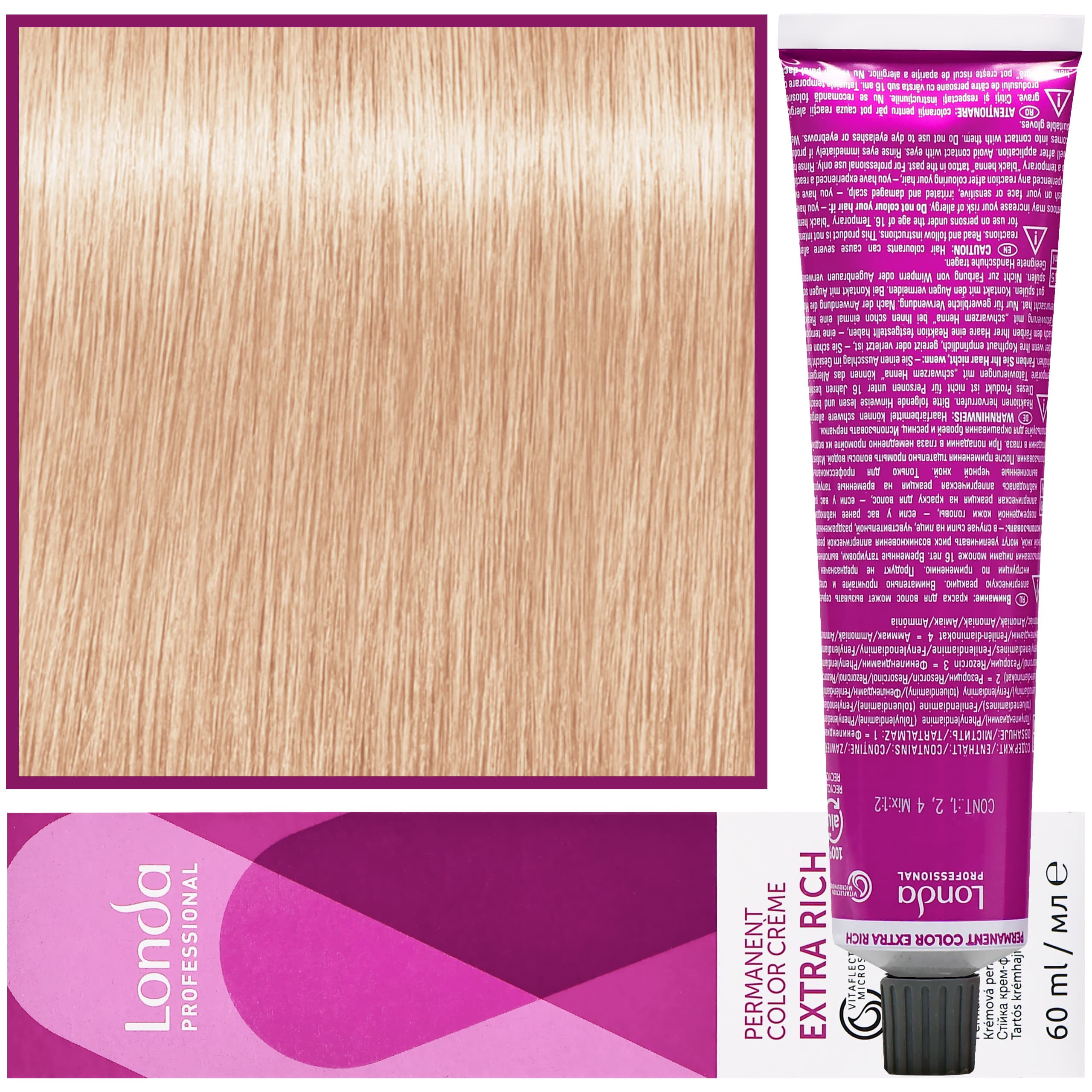 Color - profesjonalna farba do włosów Vitaflection Microspheres, 12/7 Brązowy specjalny blond