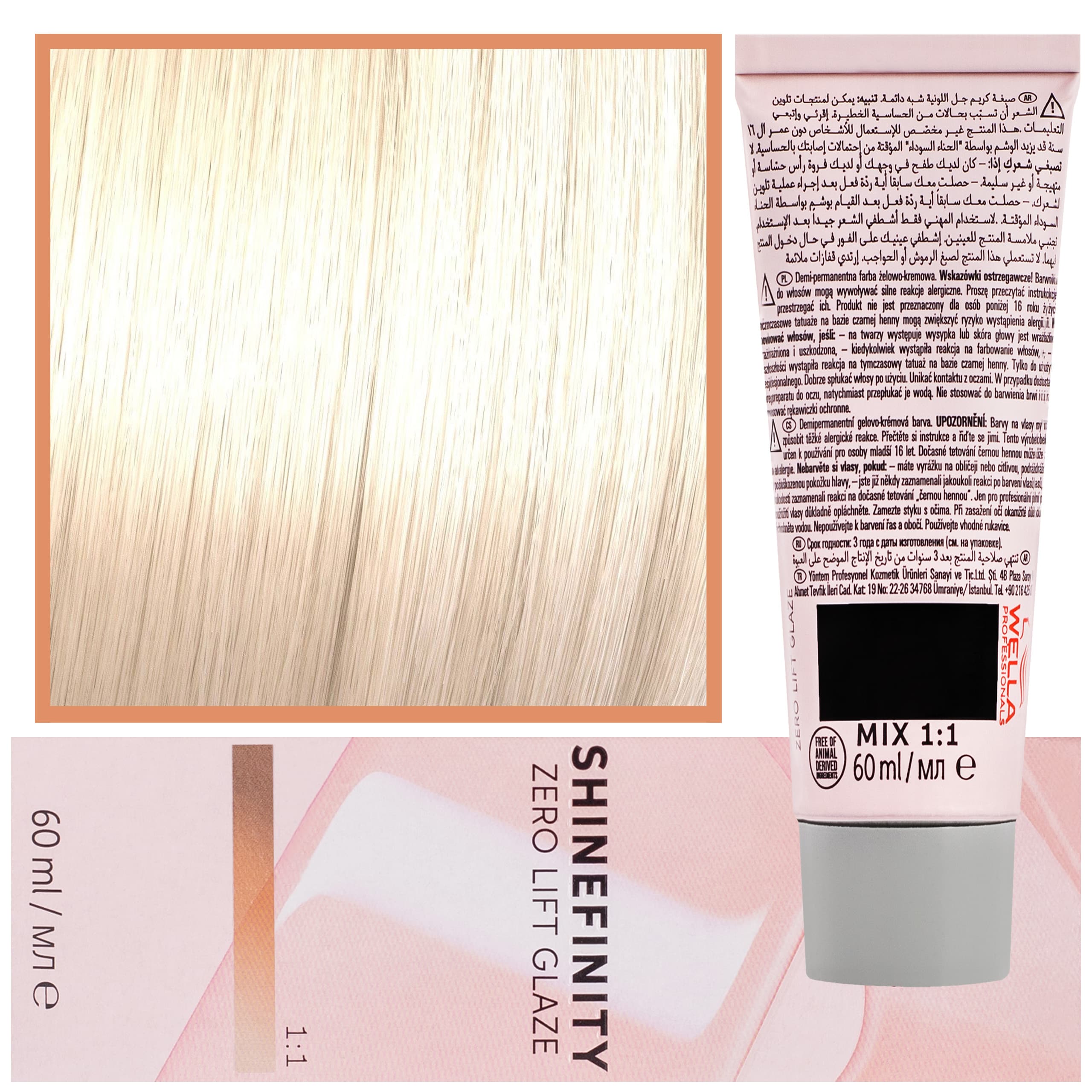 Shinefinity Zero Lift Glaze - profesjonalna farba do włosów, 09.39 | Bardzo Jasny Złocisto-Popielaty Blond