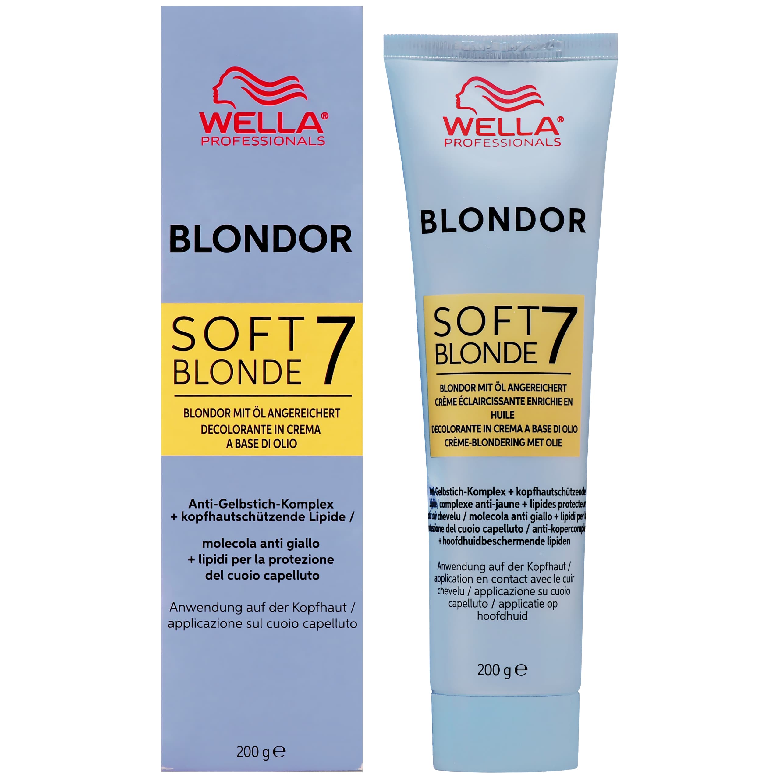 Blondor Soft Blonde 7 - delikatny rozjaśniacz do włosów w kremie