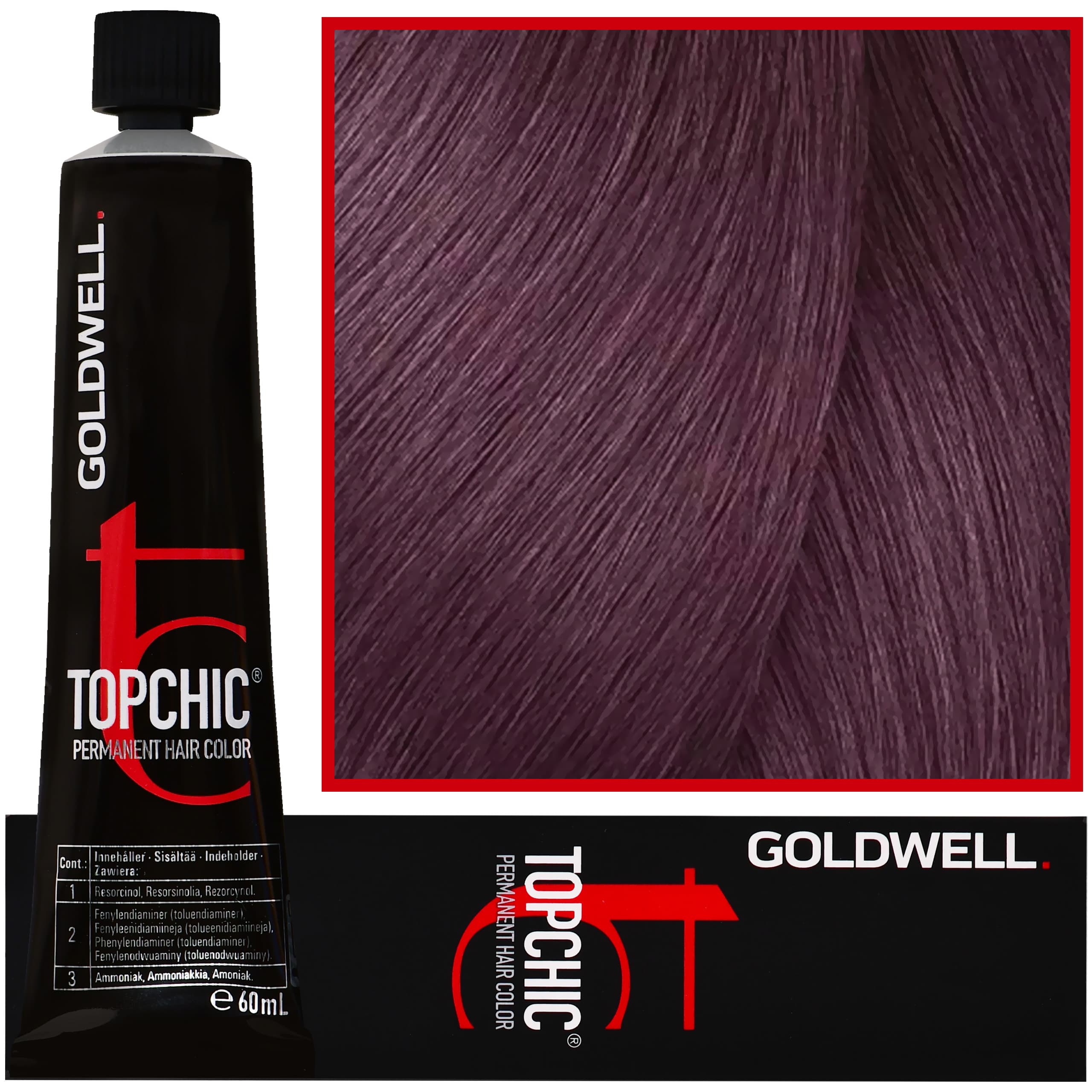 Topchic - profesjonalna farba do włosów, 6VV@PK | Stalowy Fiolet
