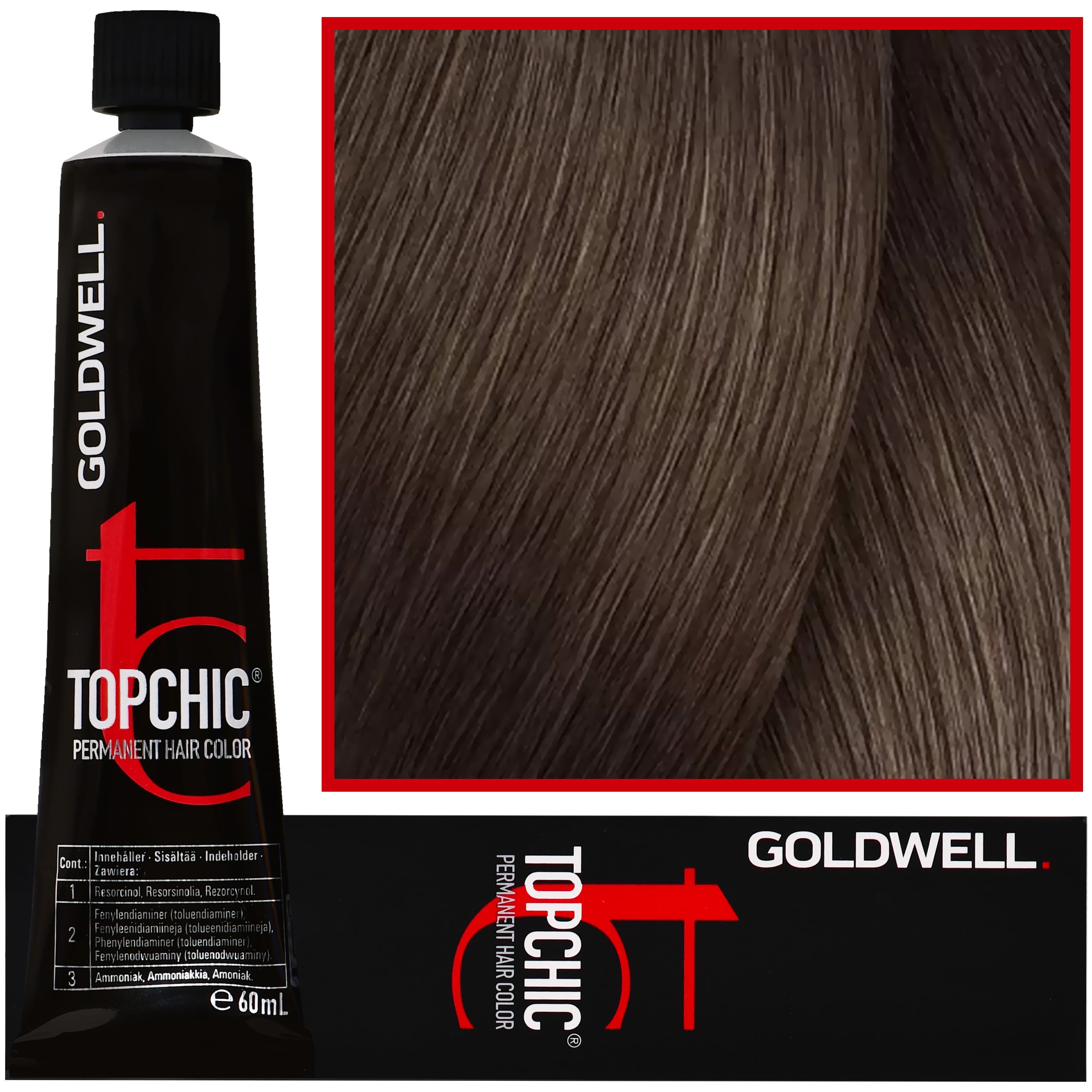Topchic - profesjonalna farba do włosów, 6-SB Srebrny Brąz