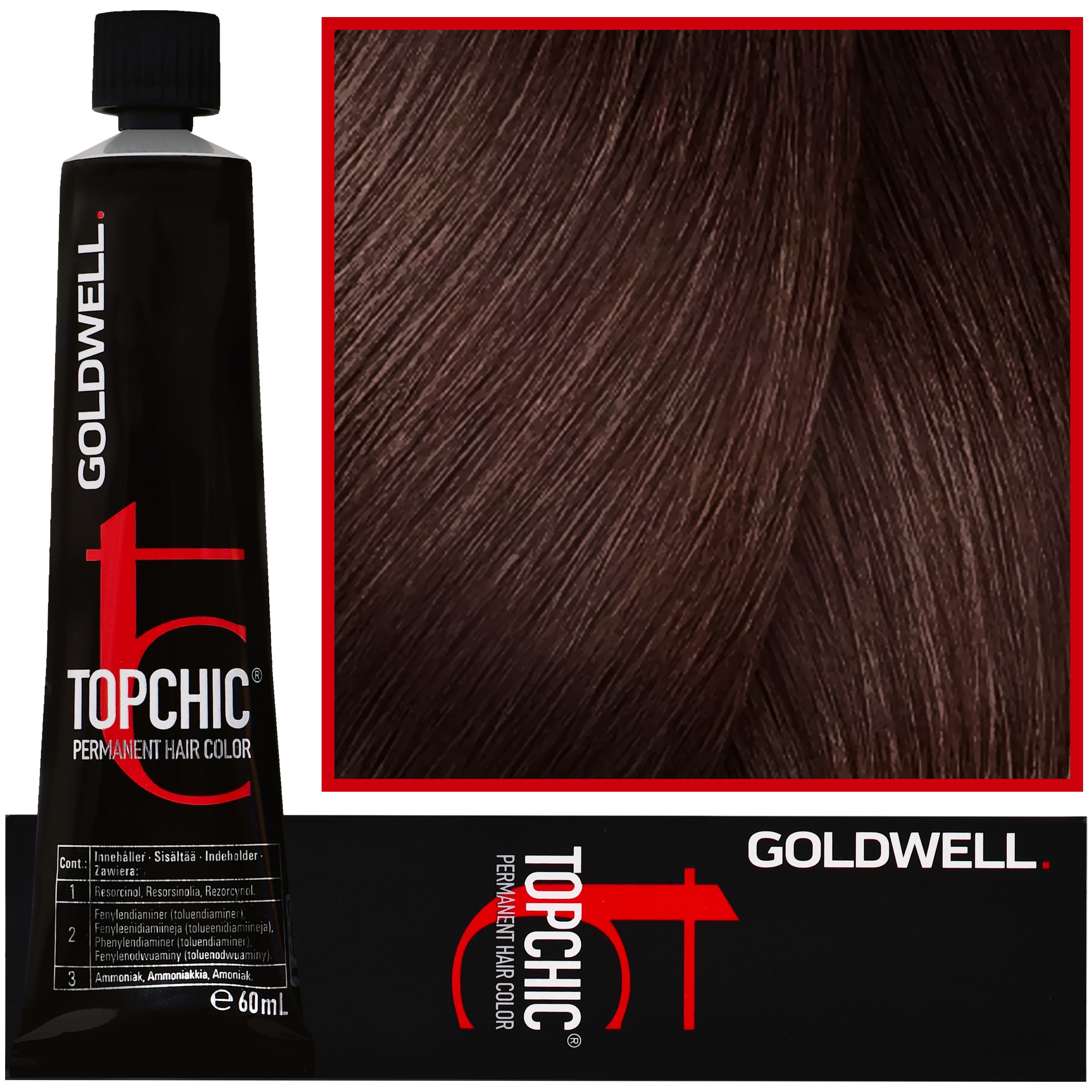 Topchic - profesjonalna farba do włosów, 6-RB Ciemny Czerwono-Brązowy Blond