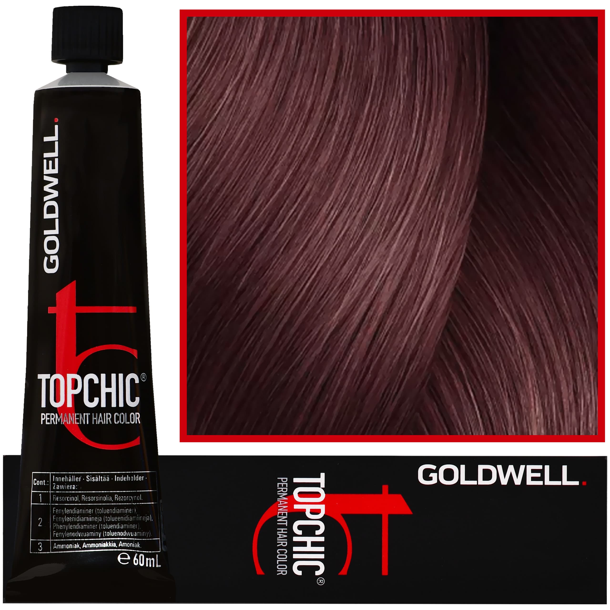 Topchic - profesjonalna farba do włosów, 6-R Ciemny Czerwony Blond