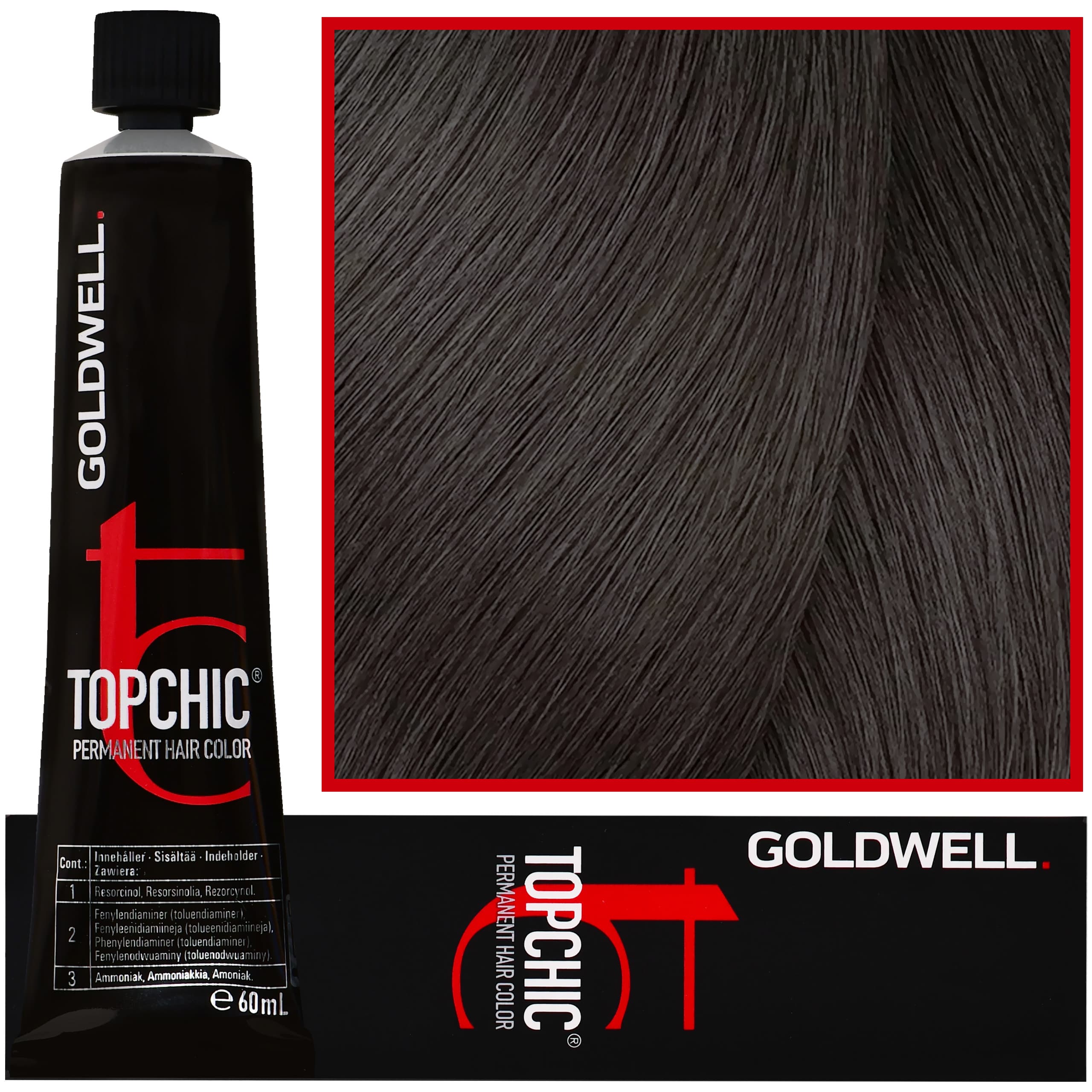 Topchic - profesjonalna farba do włosów, 5-N Jasny Naturalny Brąz