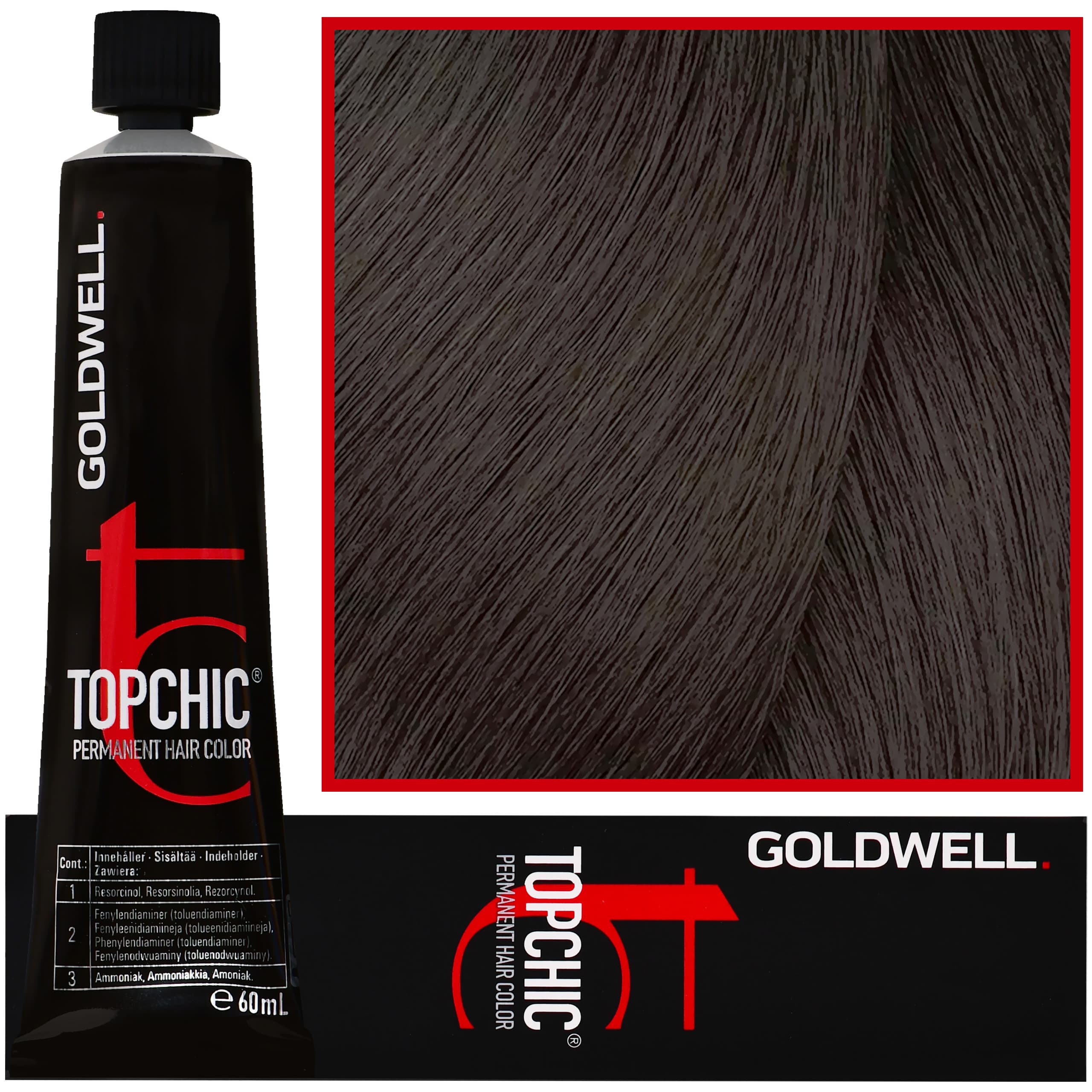 Topchic - profesjonalna farba do włosów, 5-BG Średnie Brązowe Złoto