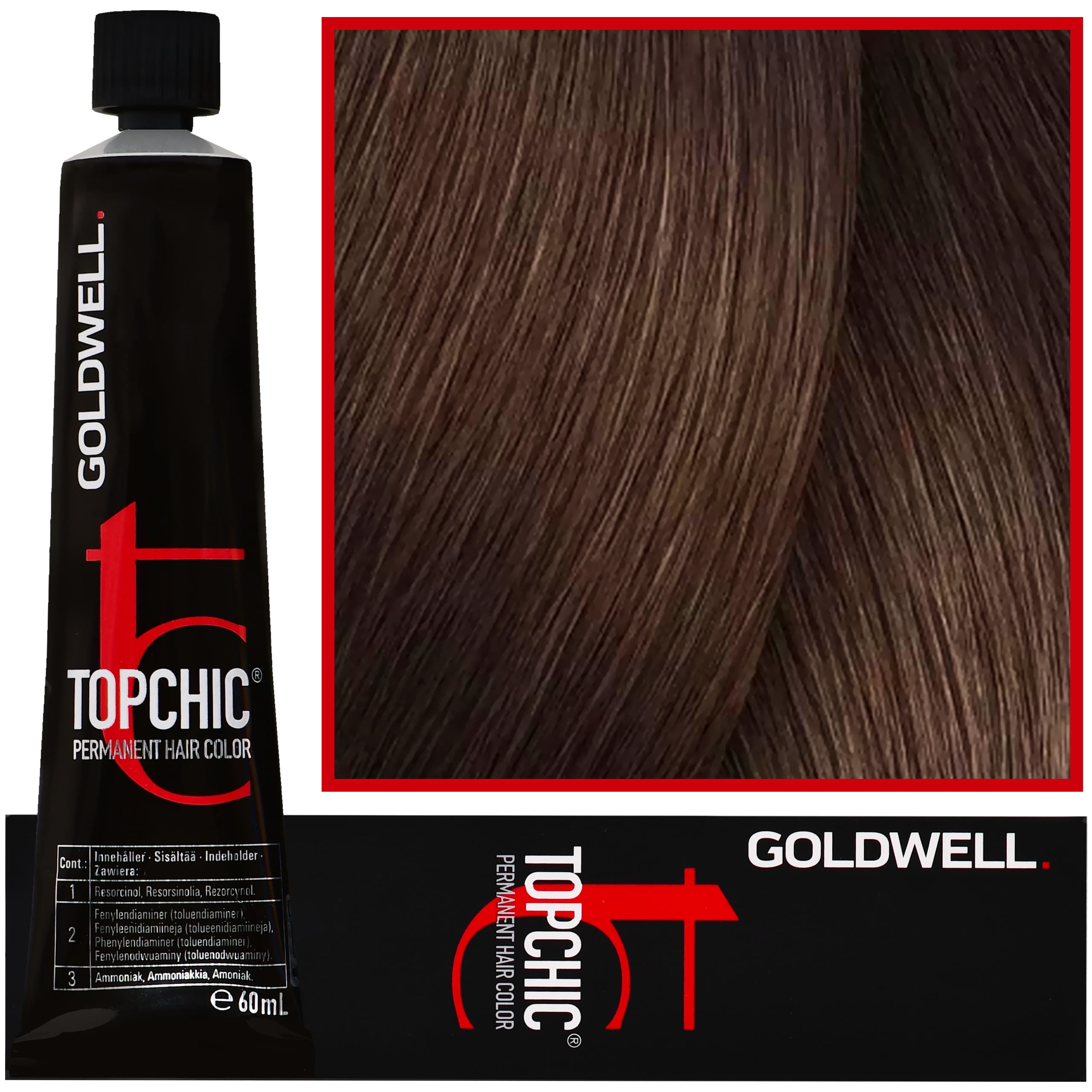 Topchic - profesjonalna farba do włosów, 8-NA Jasny Naturalny Popielaty Blond
