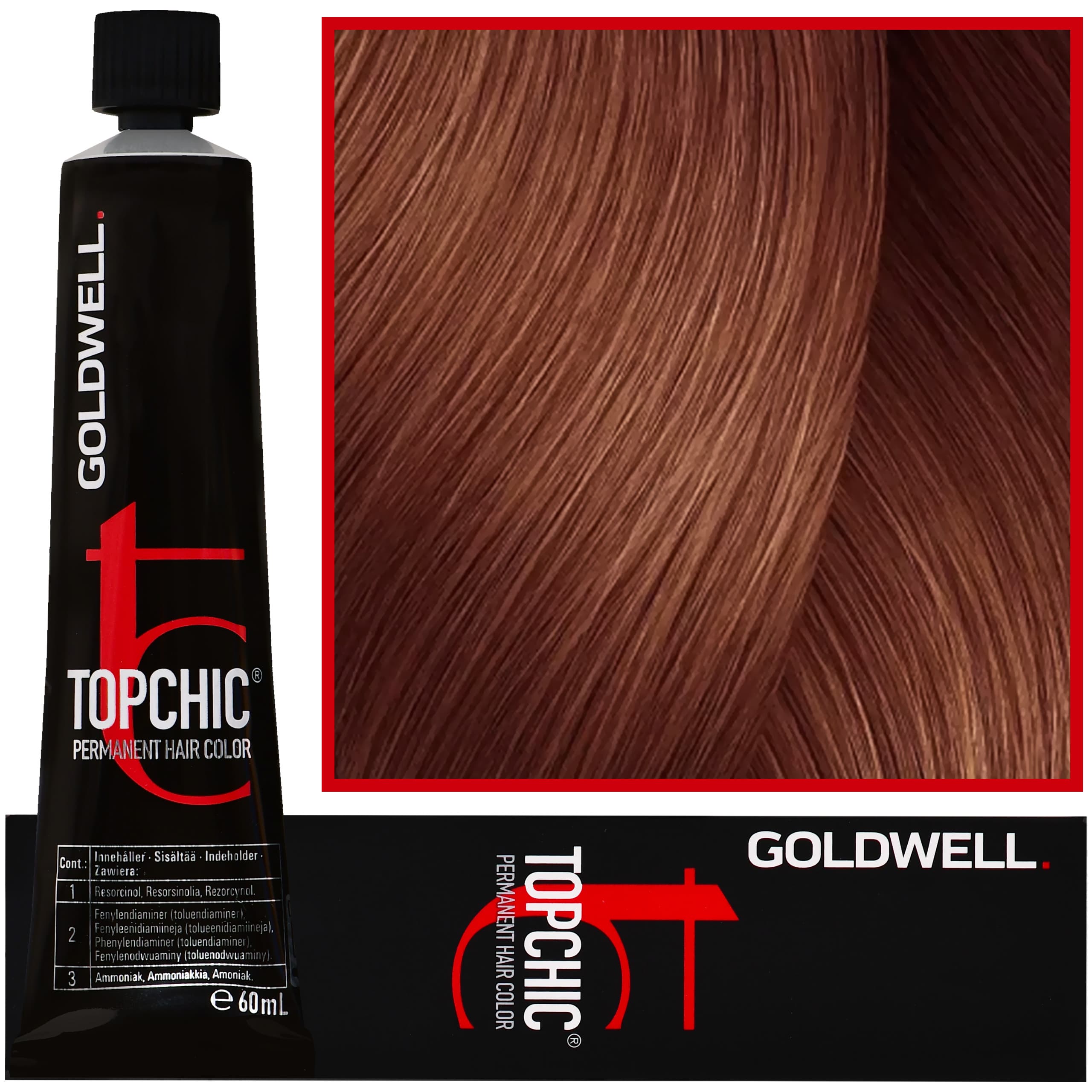 Topchic - profesjonalna farba do włosów, 8-K Jasny Miedziany Blond