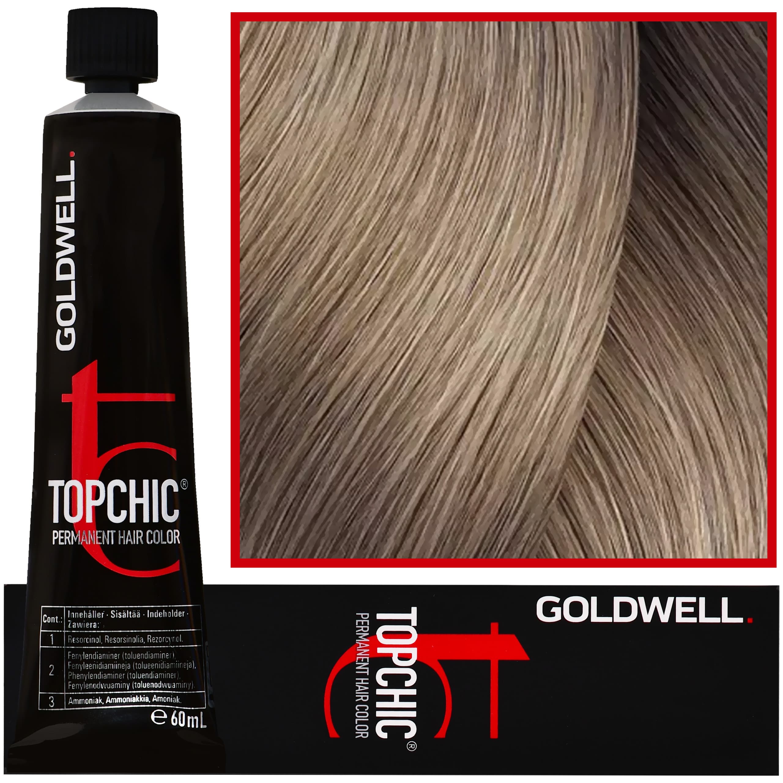 Topchic - profesjonalna farba do włosów, 8-B Jasny Beżowy Blond