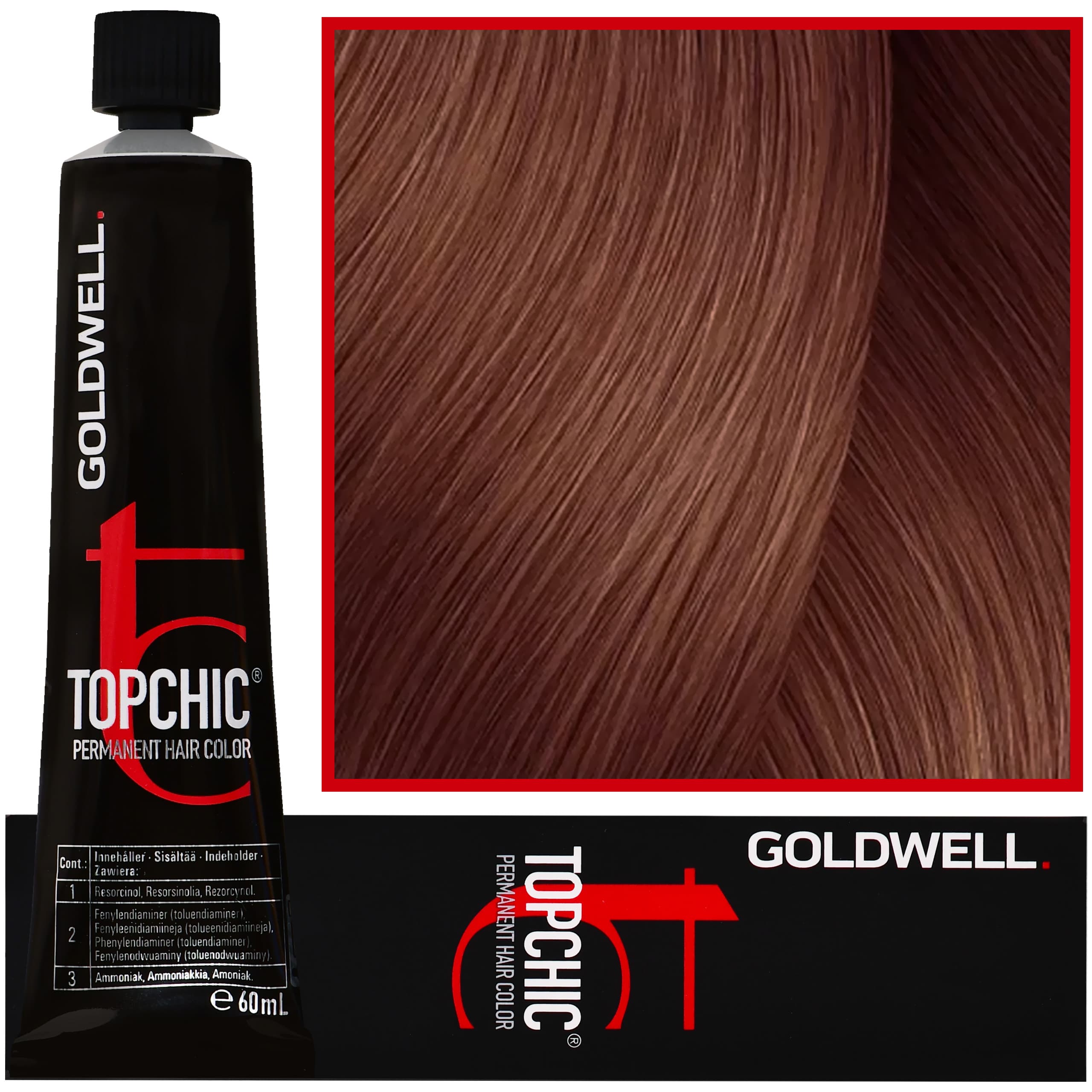 Topchic - profesjonalna farba do włosów, 7BP@Pk | Perłowy Średni Blond