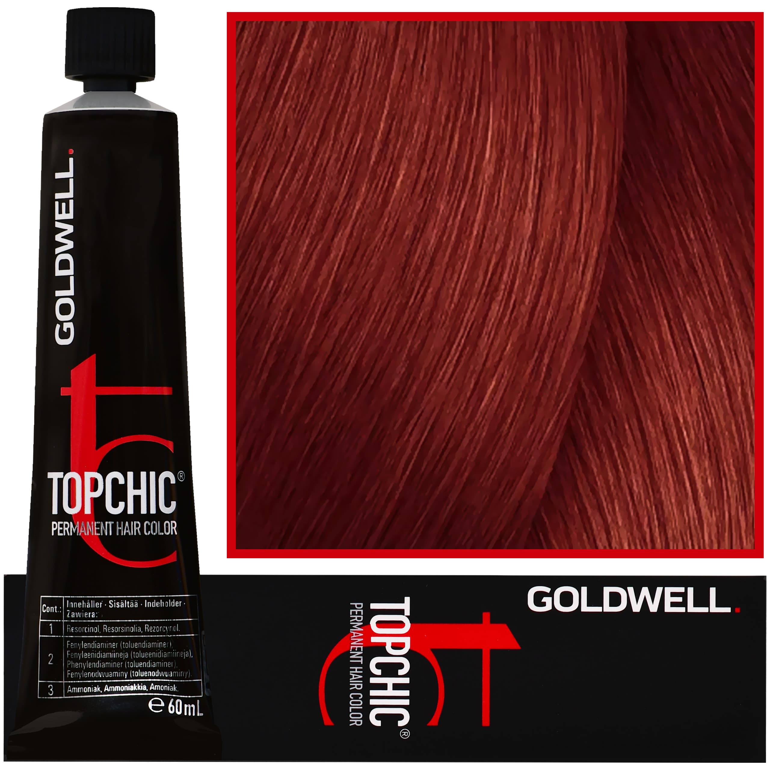 Topchic - profesjonalna farba do włosów, 7-RR-MAX Soczysta Czerwień