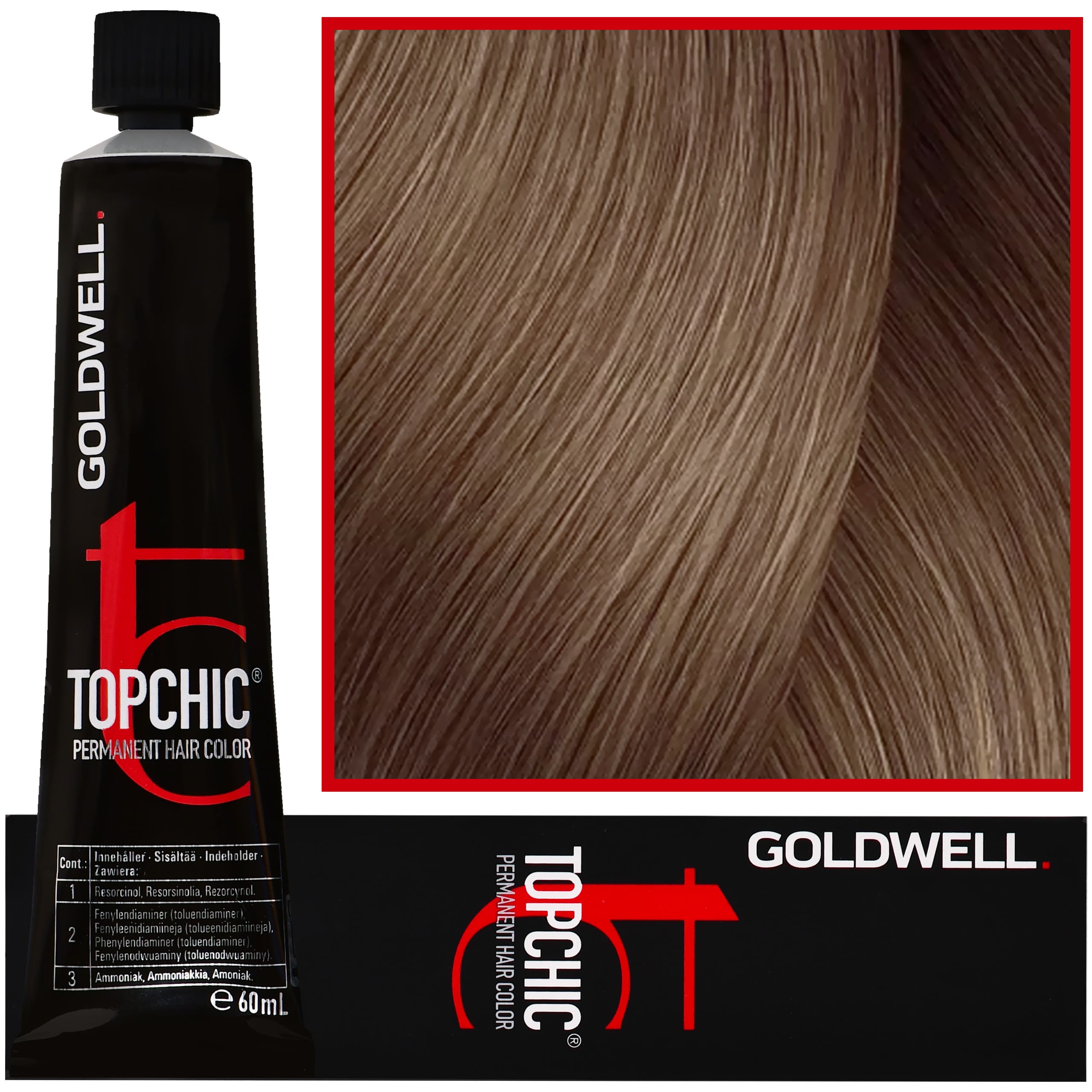 Topchic - profesjonalna farba do włosów, 7-N Średni Naturalny Blond