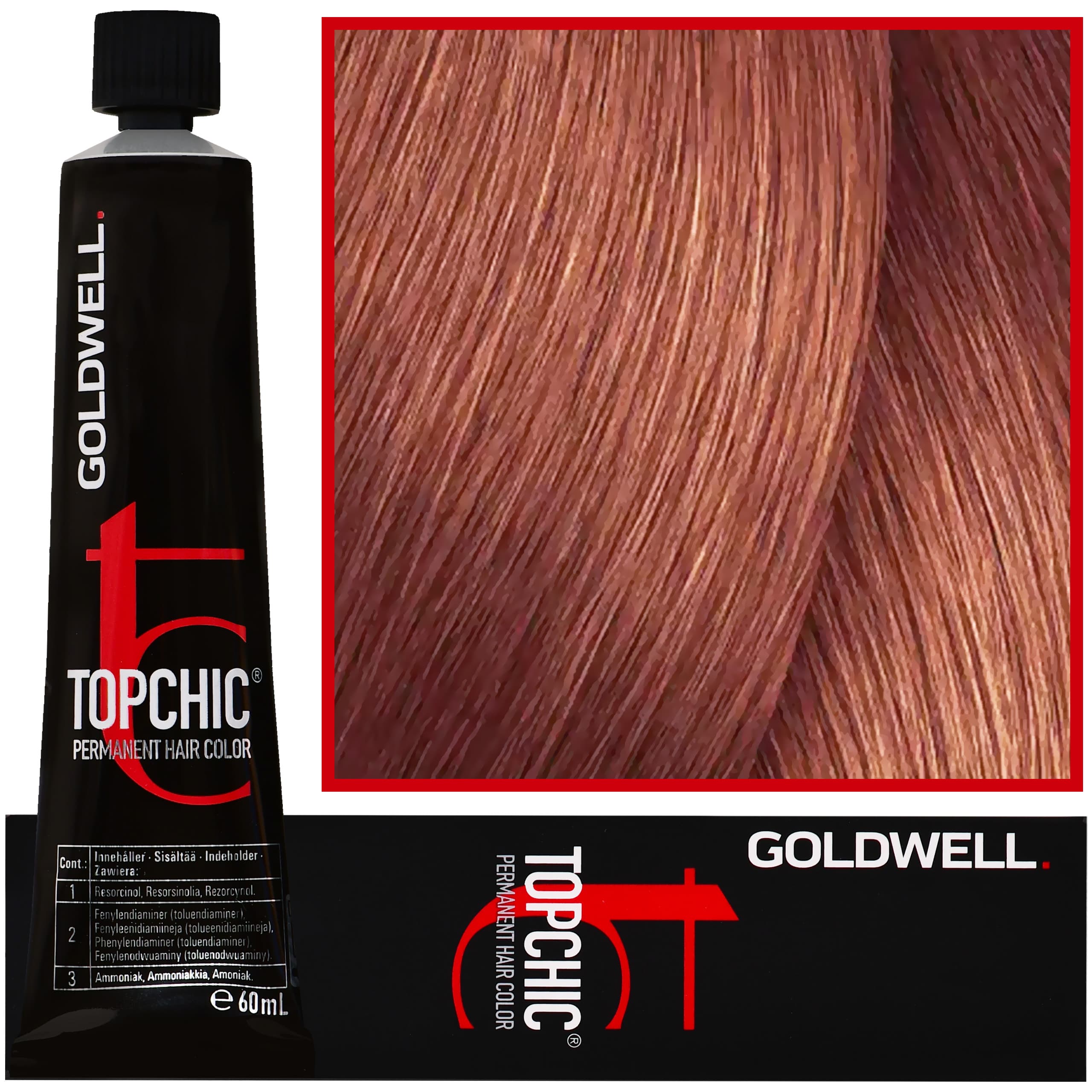 Topchic - profesjonalna farba do włosów, 7-K Średni Miedziany Blond