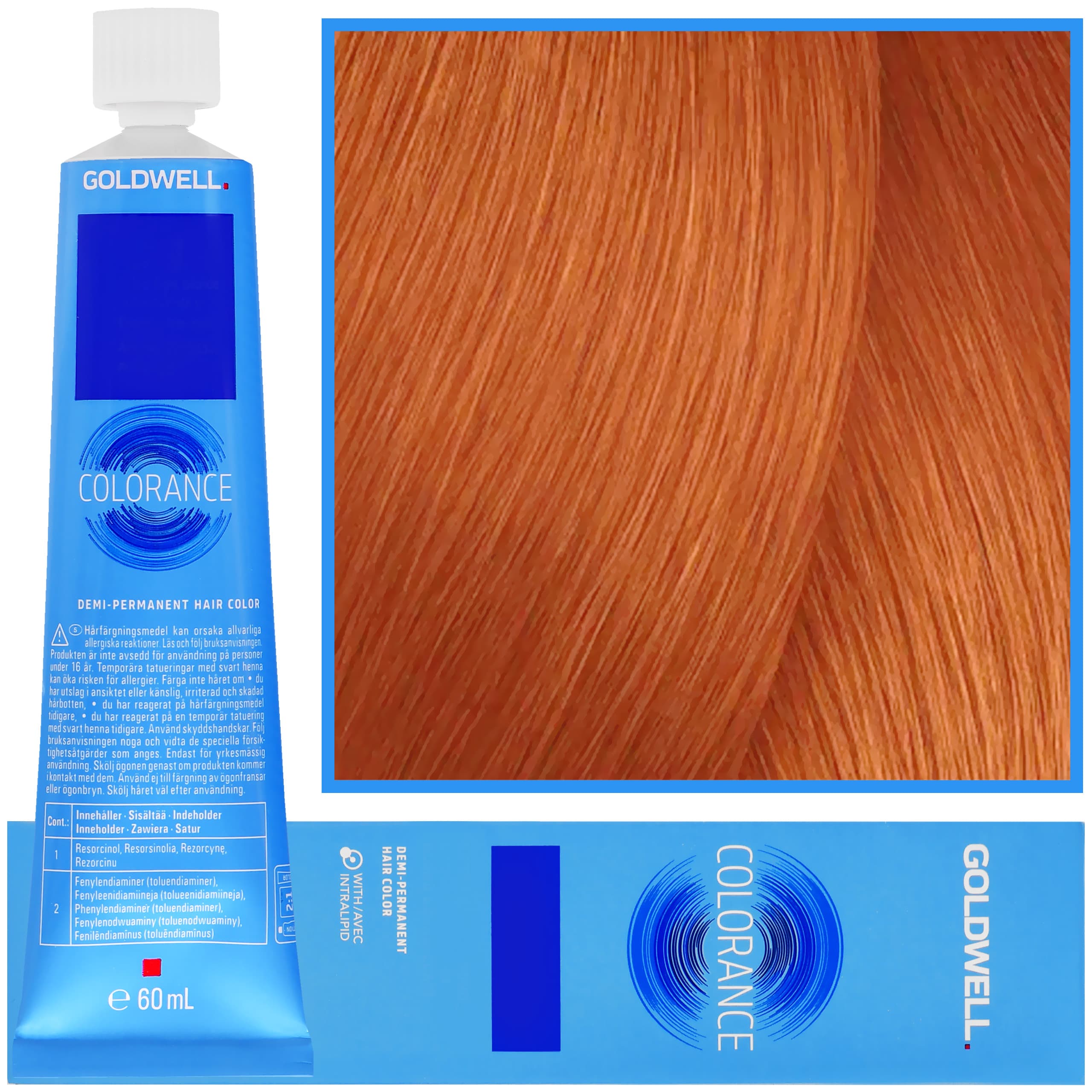 Colorance - profesjonalna farba do półtrwałej koloryzacji, 7OO@GK | Intensywna Pomarańcz Miedziane Złoto