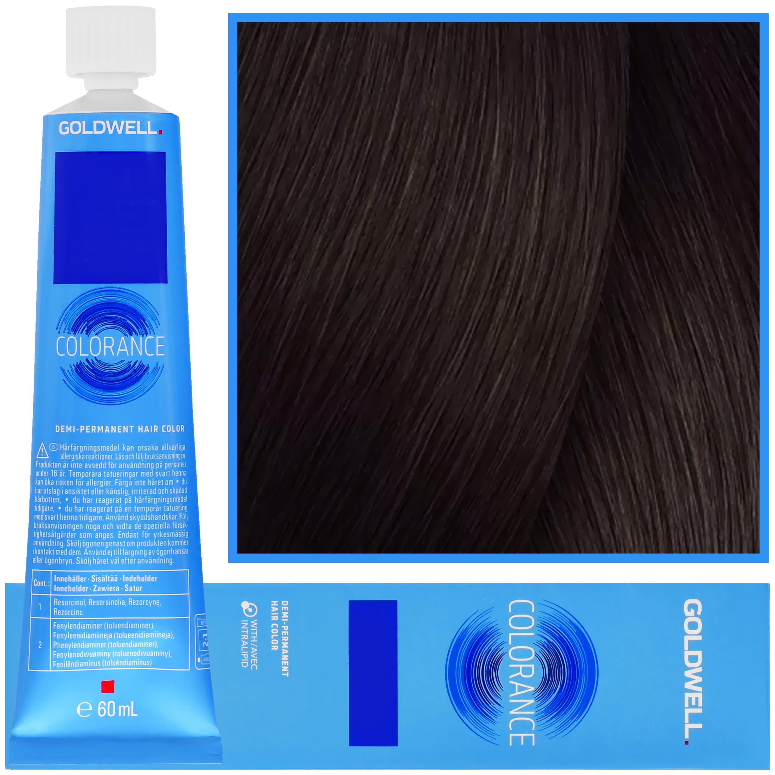 Colorance - profesjonalna farba do półtrwałej koloryzacji, 4N | Średni Naturalny Brąz