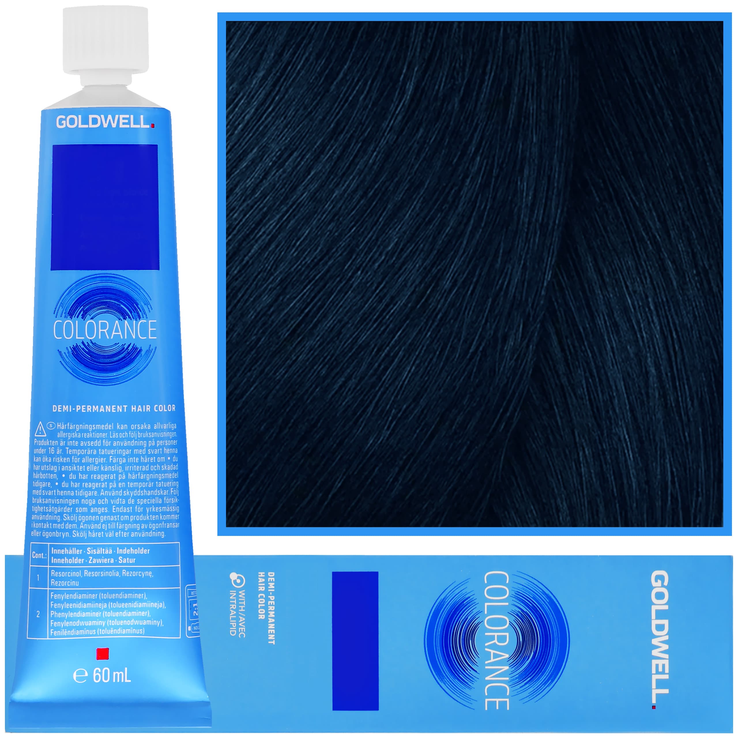 Colorance - profesjonalna farba do półtrwałej koloryzacji, 2A | Ciemna Popielata Czerń