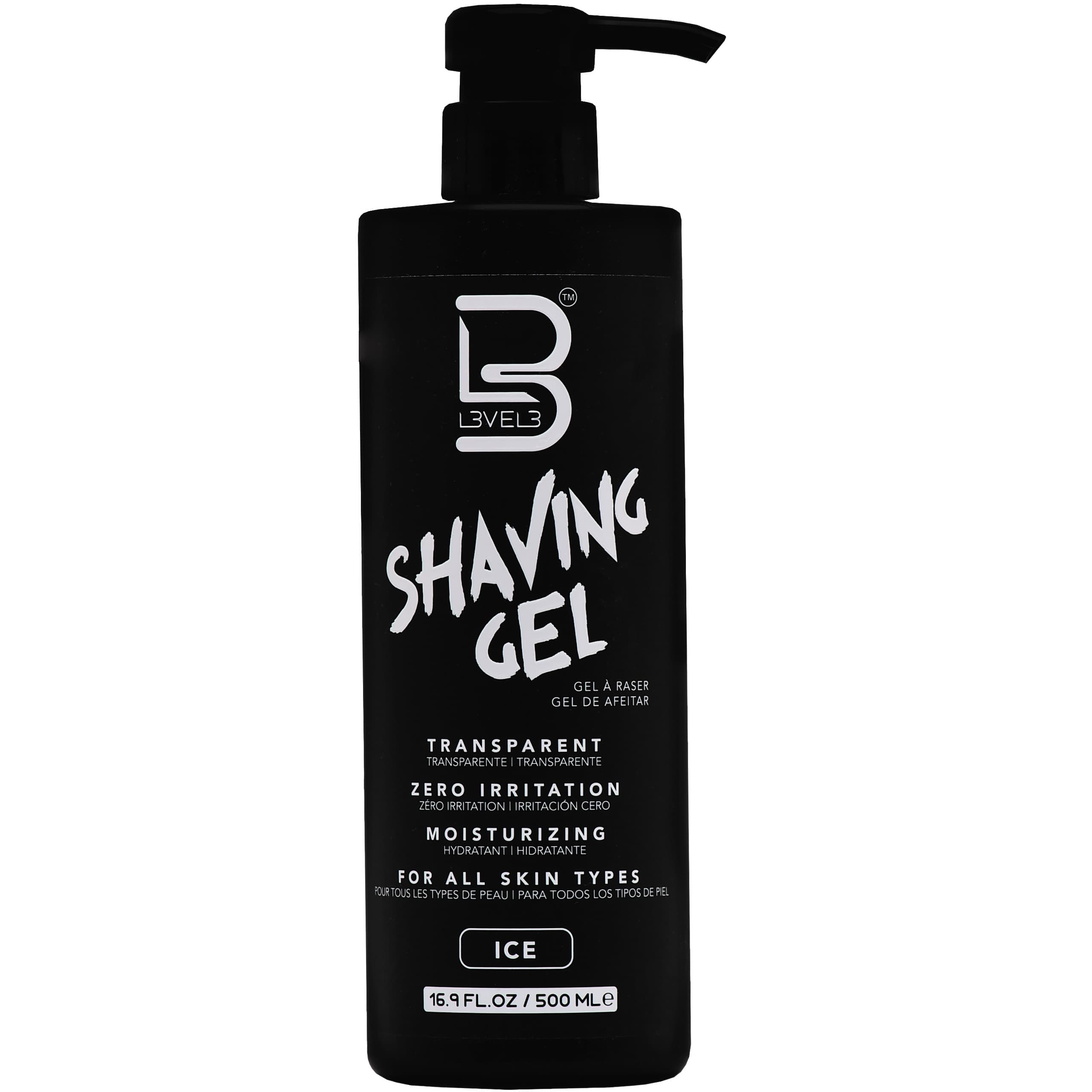 L3VEL3 Shaving Gel Ice - przezroczysty żel do golenia o świeżym zapachu