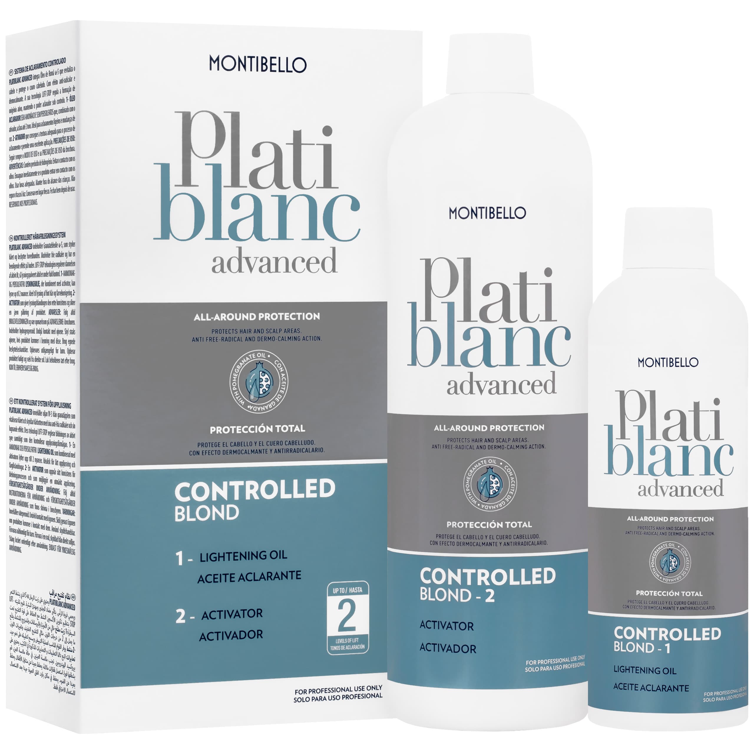 Platiblanc advanced Controlled Blond 2w1 - zestaw olejek rozjaśniający i aktywator