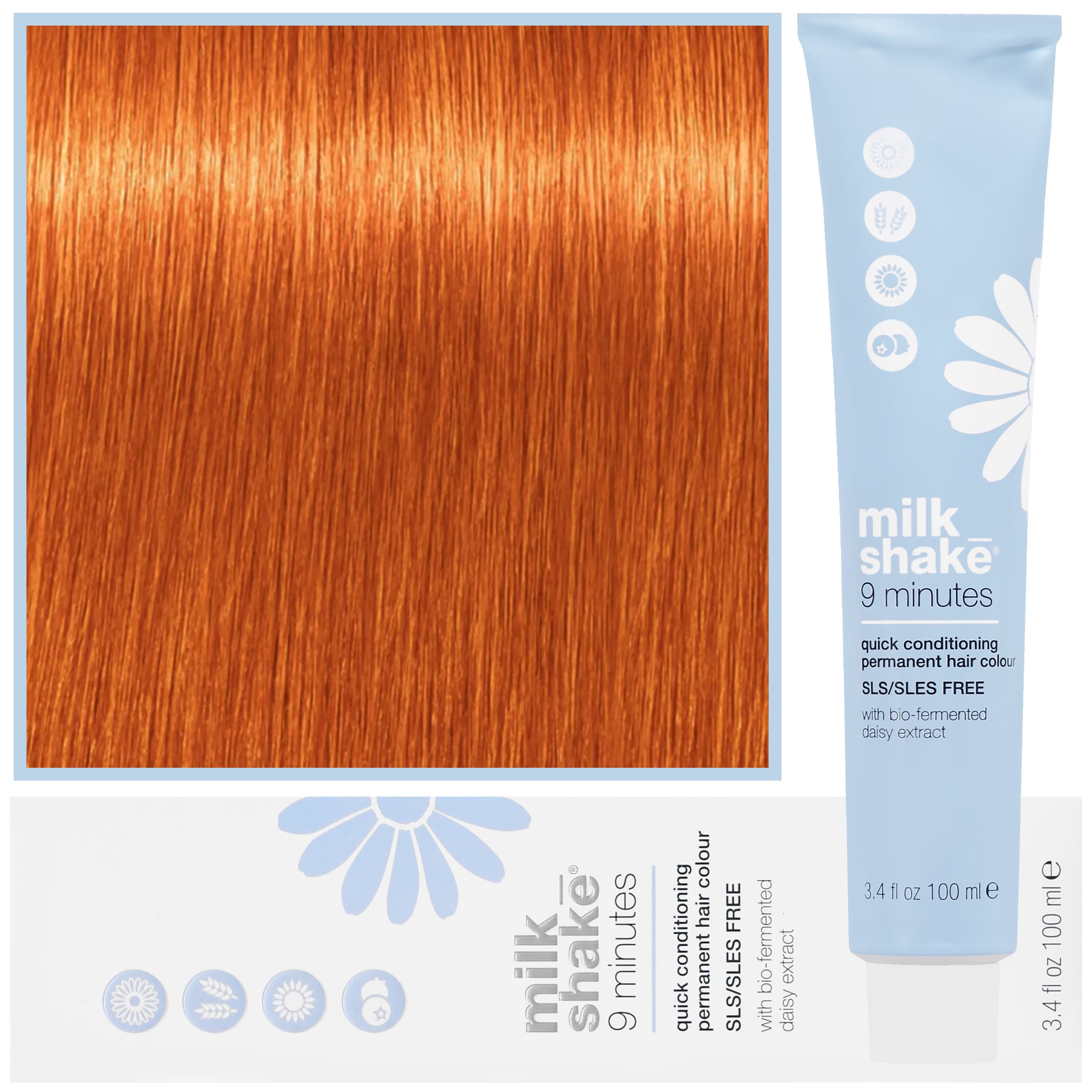 9 Minutes - farba do włosów, pełna paleta kolorów, 8,4 | 8C | | Jasny Miedziany Blond