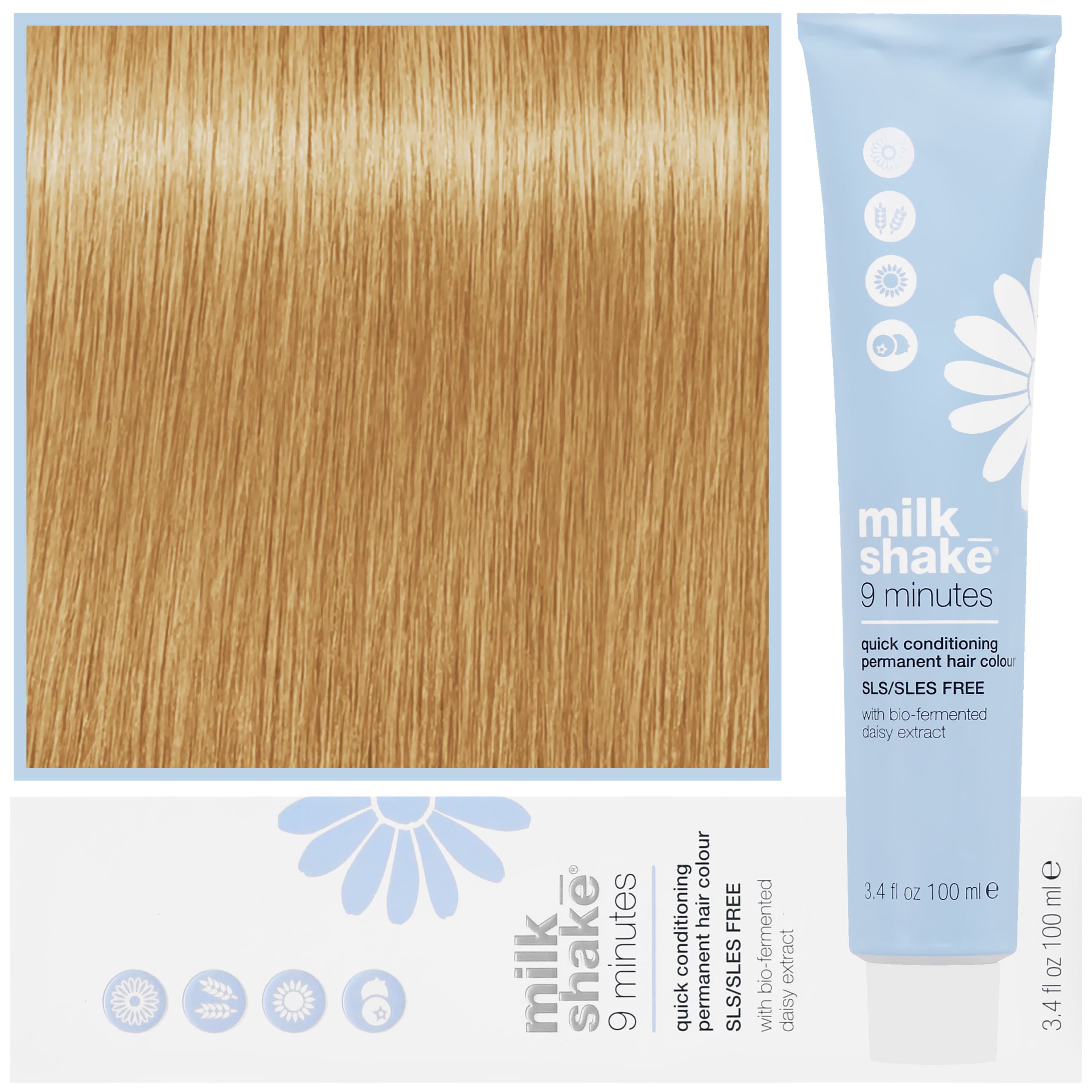 9 Minutes - farba do włosów, pełna paleta kolorów, 8,0 | 8NN | | Jasny Intensywny Blond