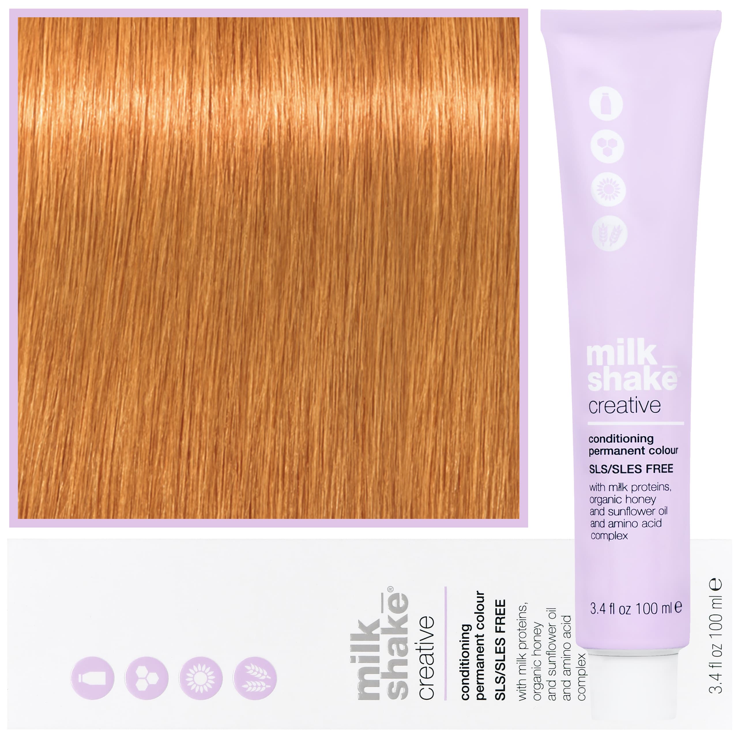 Creative - farba do włosów, pełna paleta kolorów, 8,43 | 8CG | | Jasny Miedziany Złoty Blond