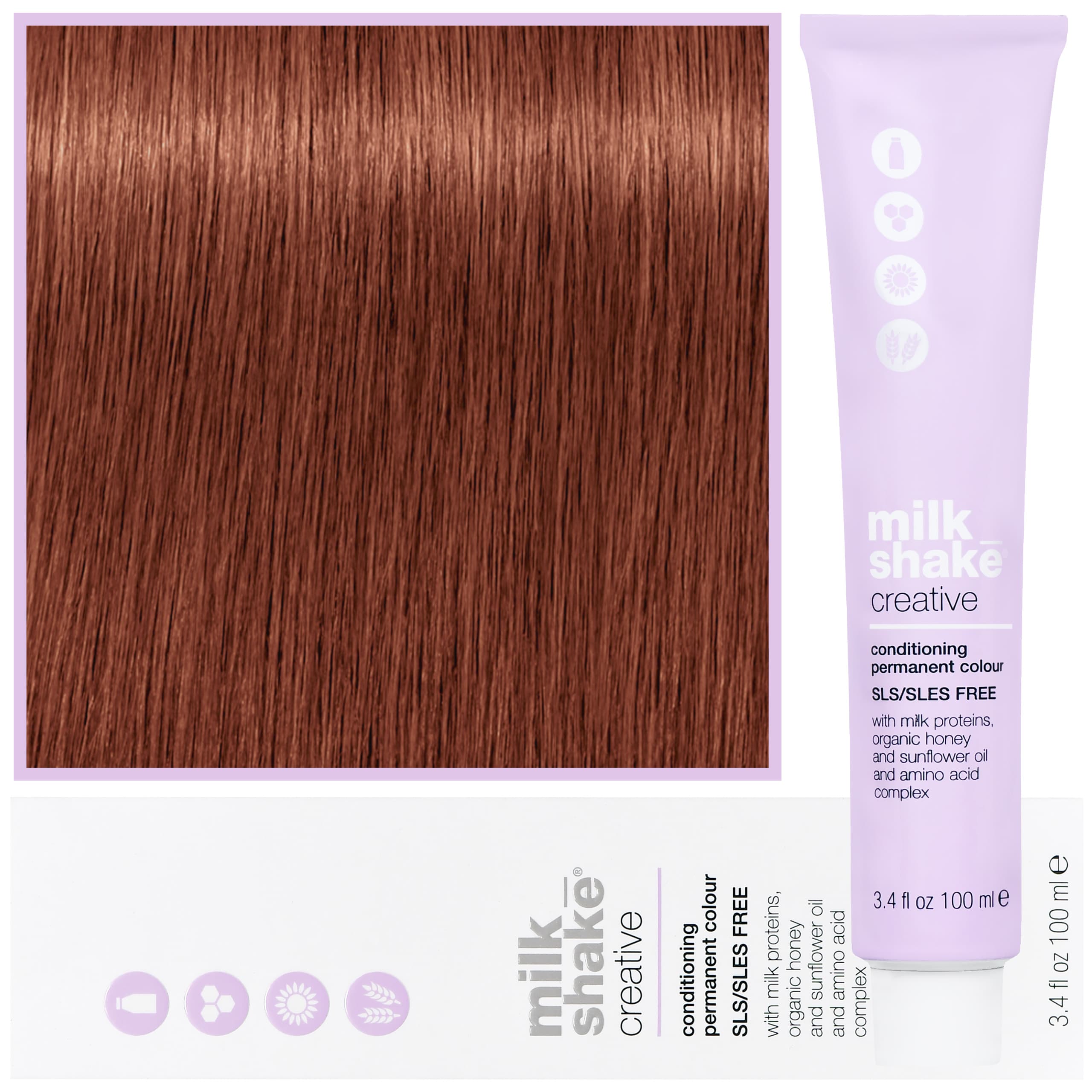 Creative - farba do włosów, pełna paleta kolorów, 7,44 | 7CC | | Intensywny Średni Miedziany Blond