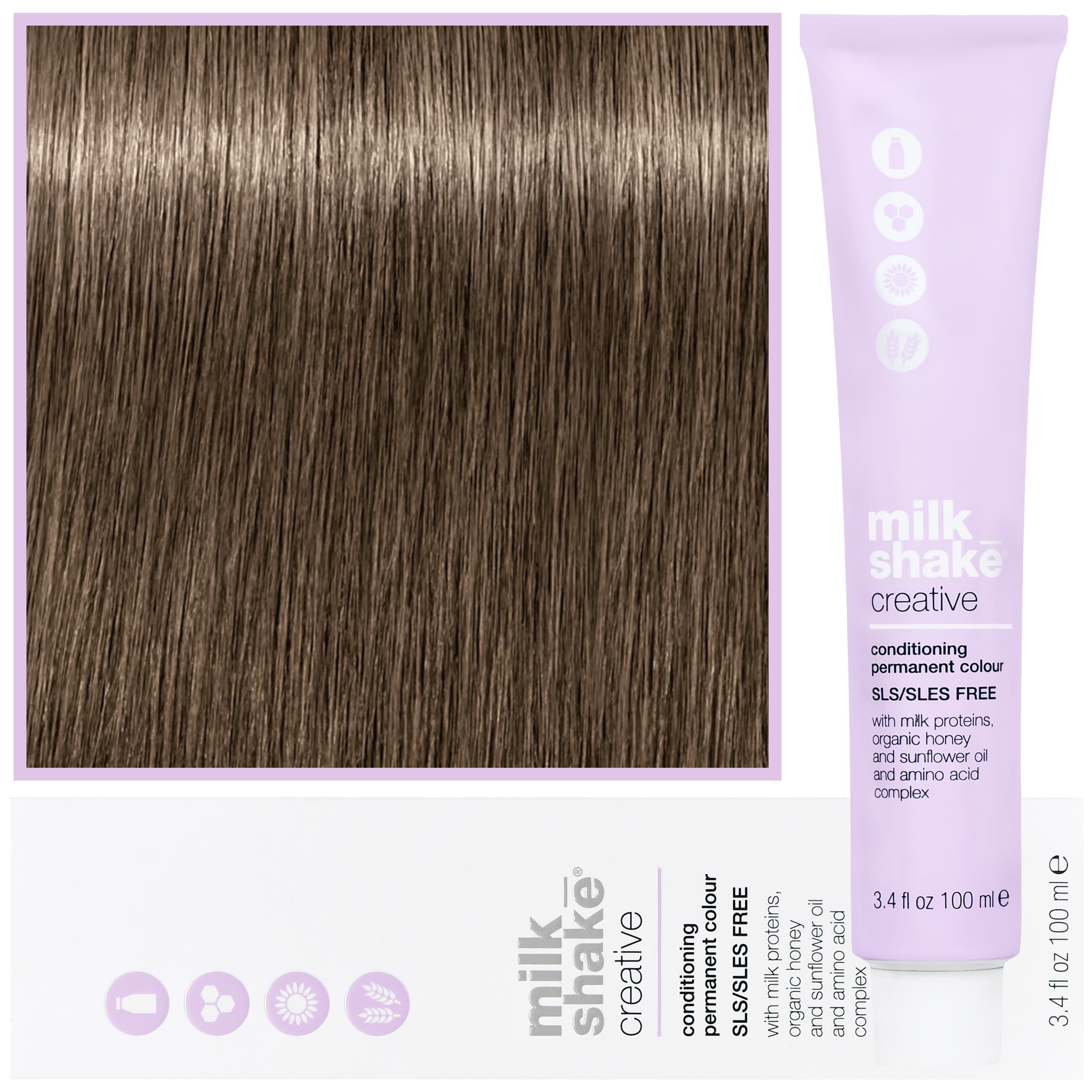 Creative - farba do włosów, pełna paleta kolorów, 7,13 | 7AG | | Średni Popielaty Złoty Blond