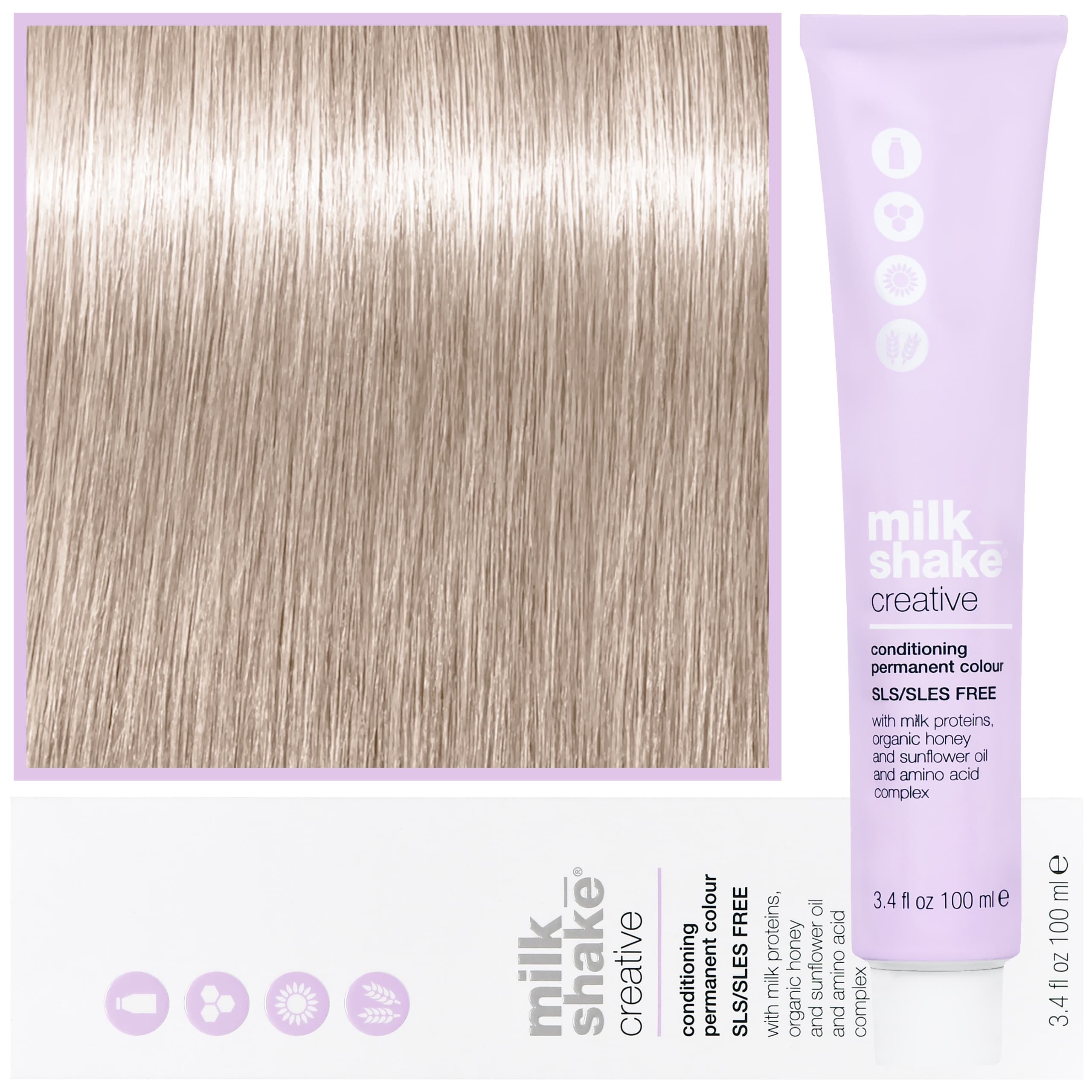 Creative - farba do włosów, pełna paleta kolorów, 10,1 | 10A | | Najjaśniejszy Platynowy Popielaty Blond