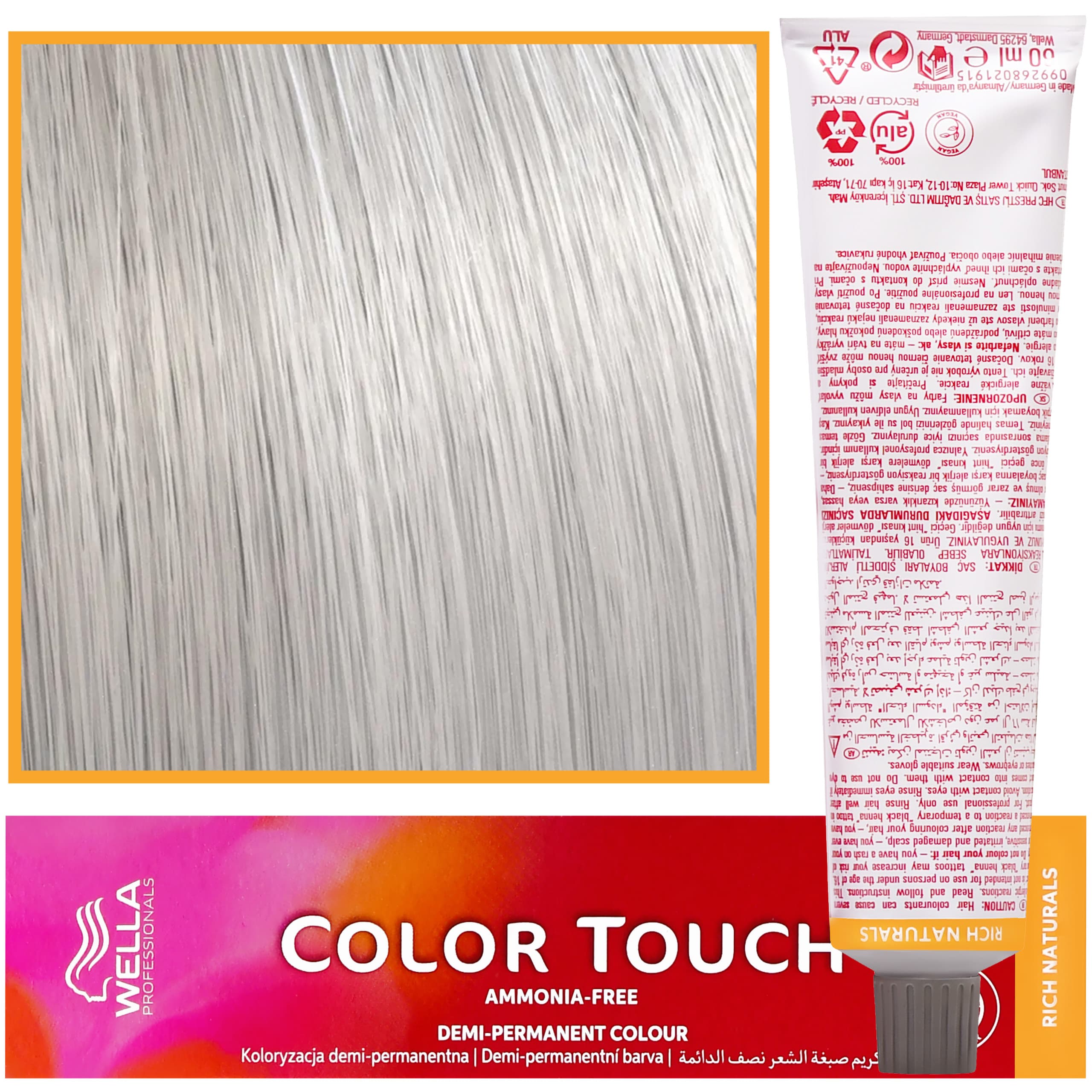 Color Touch - profesjonalna farba do włosów bez amoniaku, 9/86 Bardzo Jasny Blond Perłowo-Fioletowy
