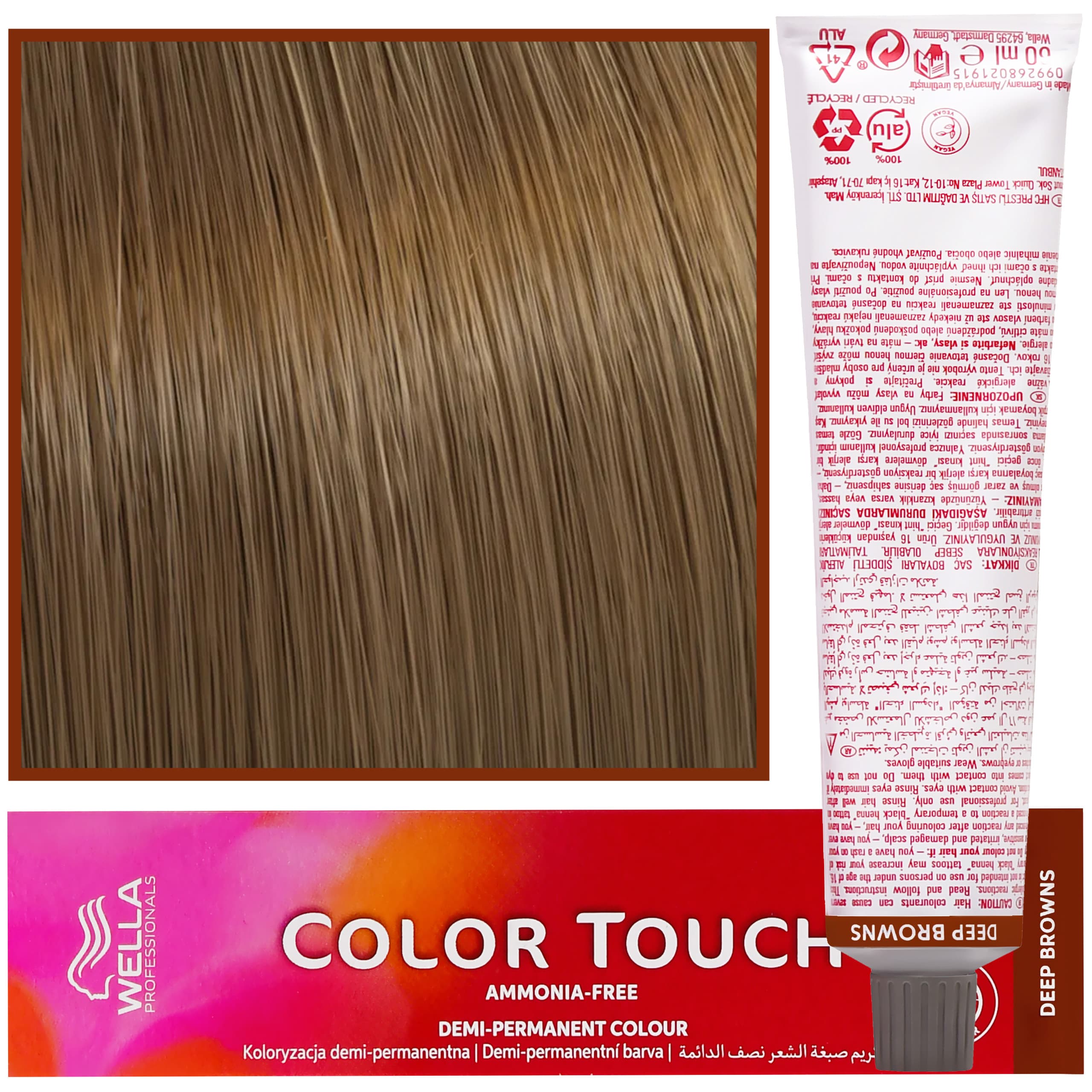 Color Touch - profesjonalna farba do włosów bez amoniaku, 7/7 Sarni Brąz