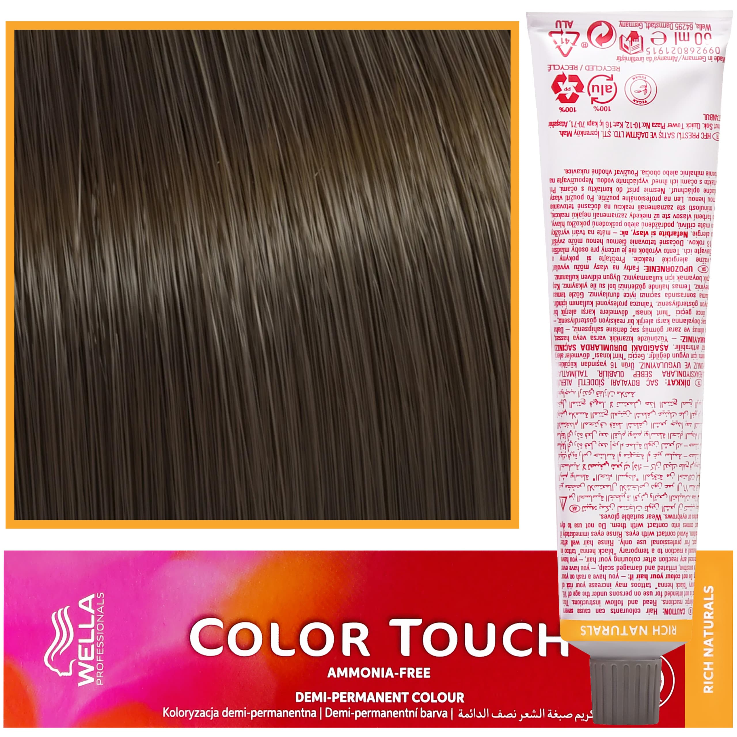 Color Touch - profesjonalna farba do włosów bez amoniaku, 5/3 Złoty Brąz