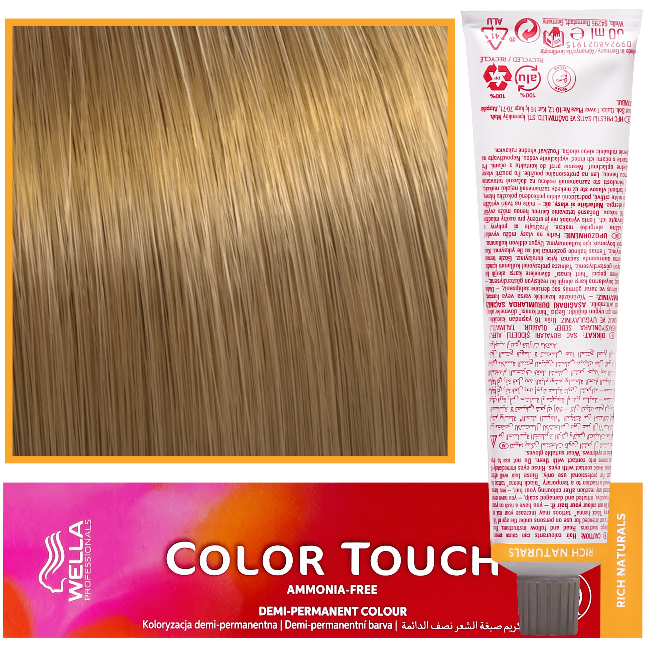 Color Touch - profesjonalna farba do włosów bez amoniaku, 9/36 Bardzo Jasny Blond Złoto-Fioletowy