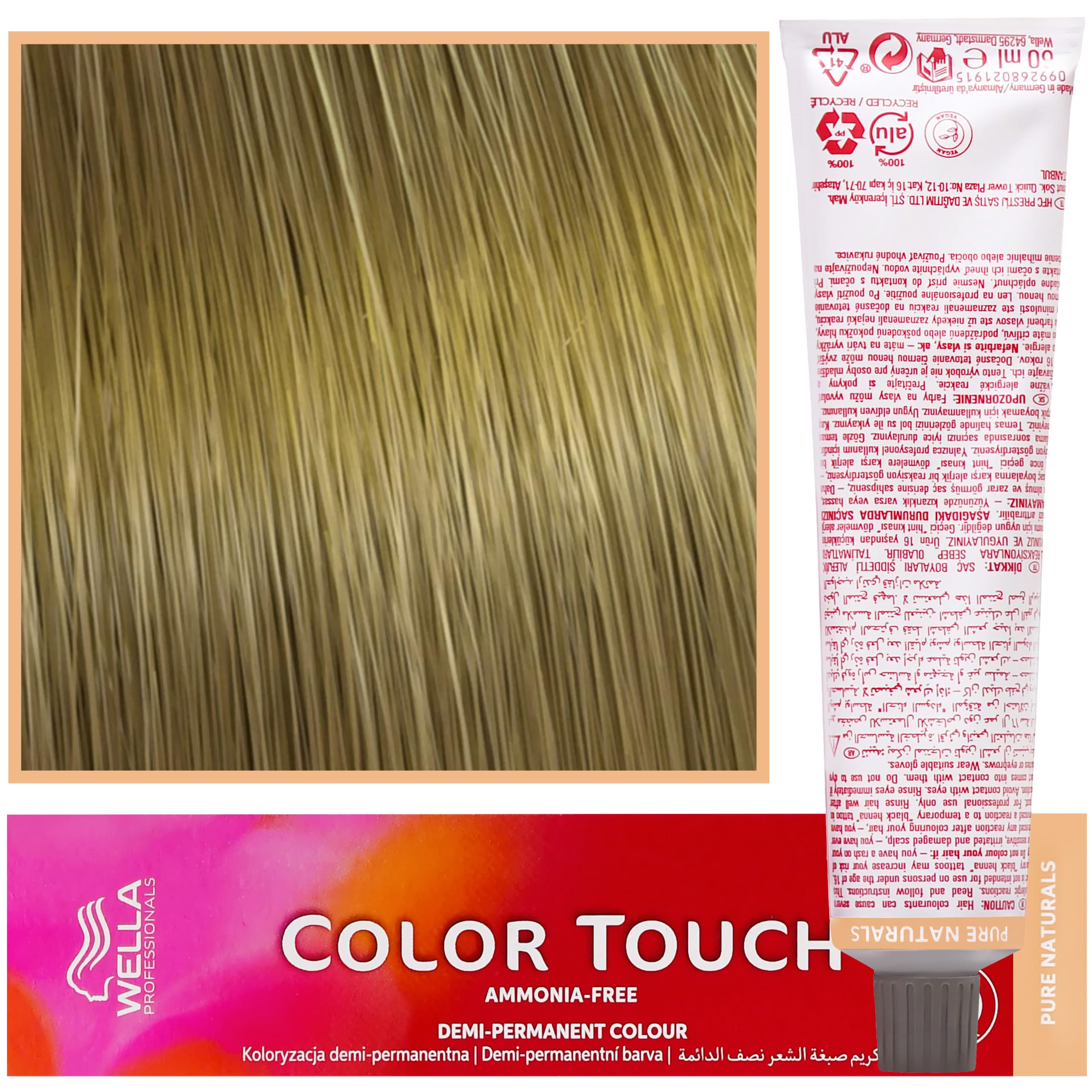 Color Touch - profesjonalna farba do włosów bez amoniaku, 7/0 Blond