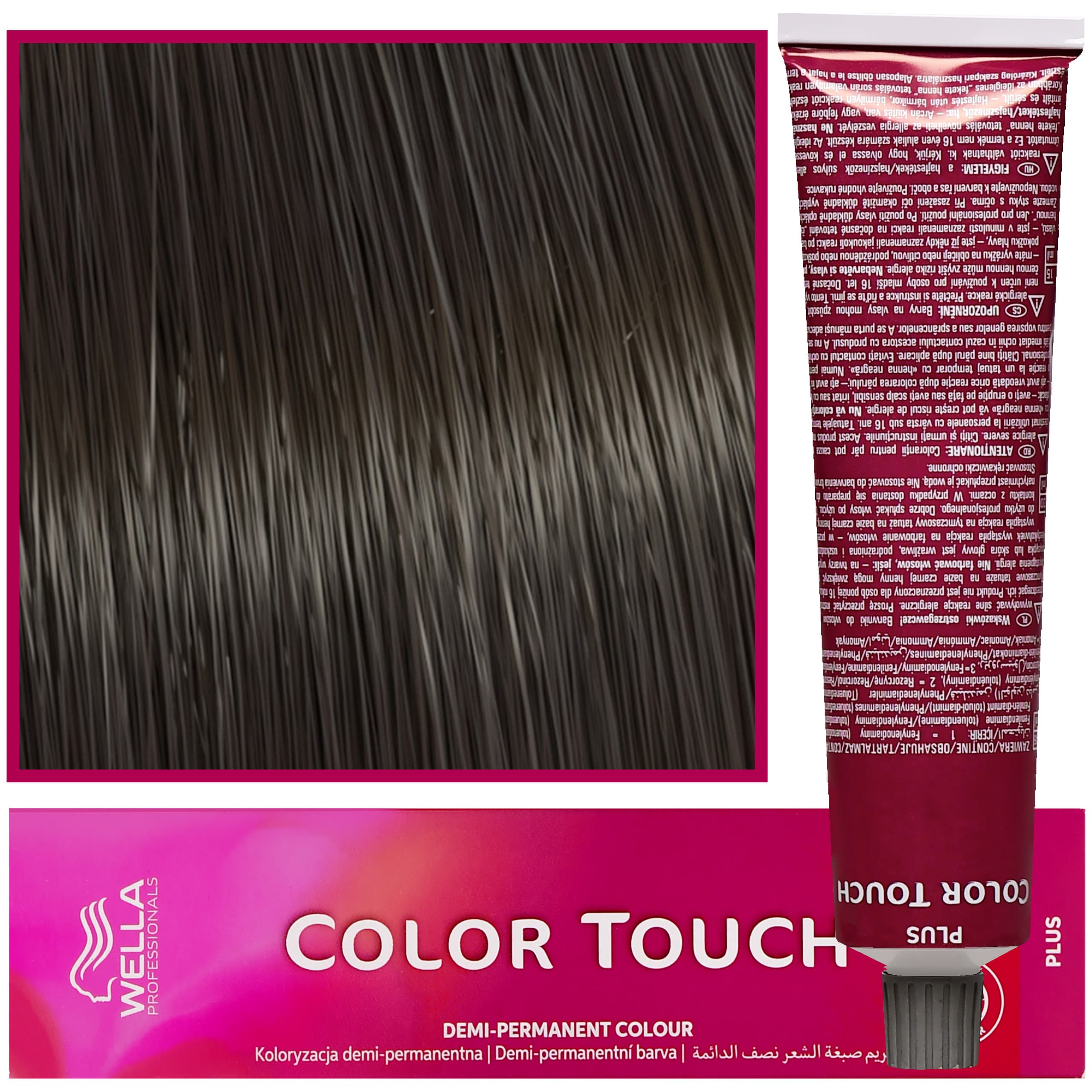 Color Touch - profesjonalna farba do włosów bez amoniaku, 44/07 Intensywny Średni Brąz Delikatnie Brązowy (Mokka)