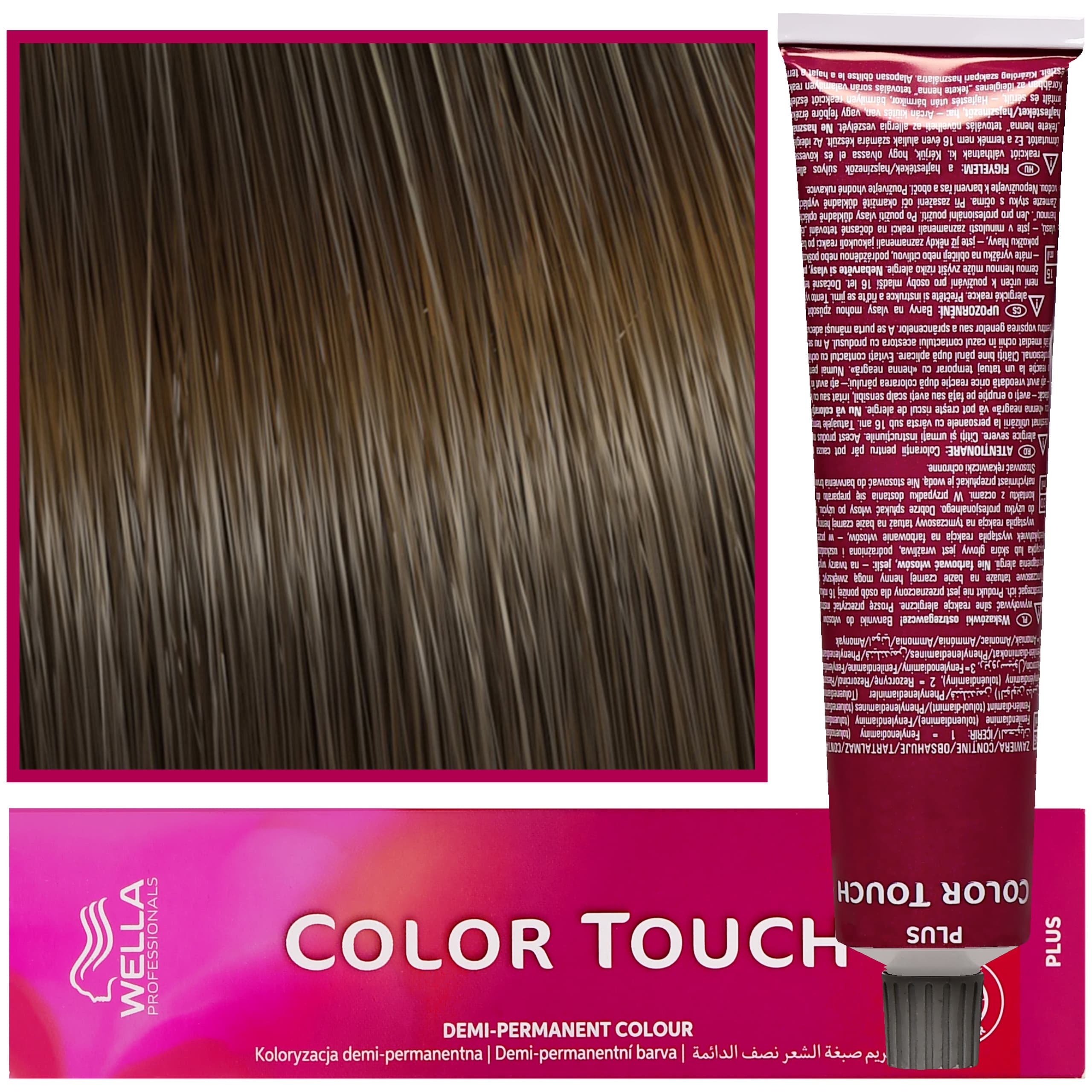 Color Touch - profesjonalna farba do włosów bez amoniaku, 55/07 Intensywny Jasny Brąz Delikatnie Mahoniowy (Mokka)