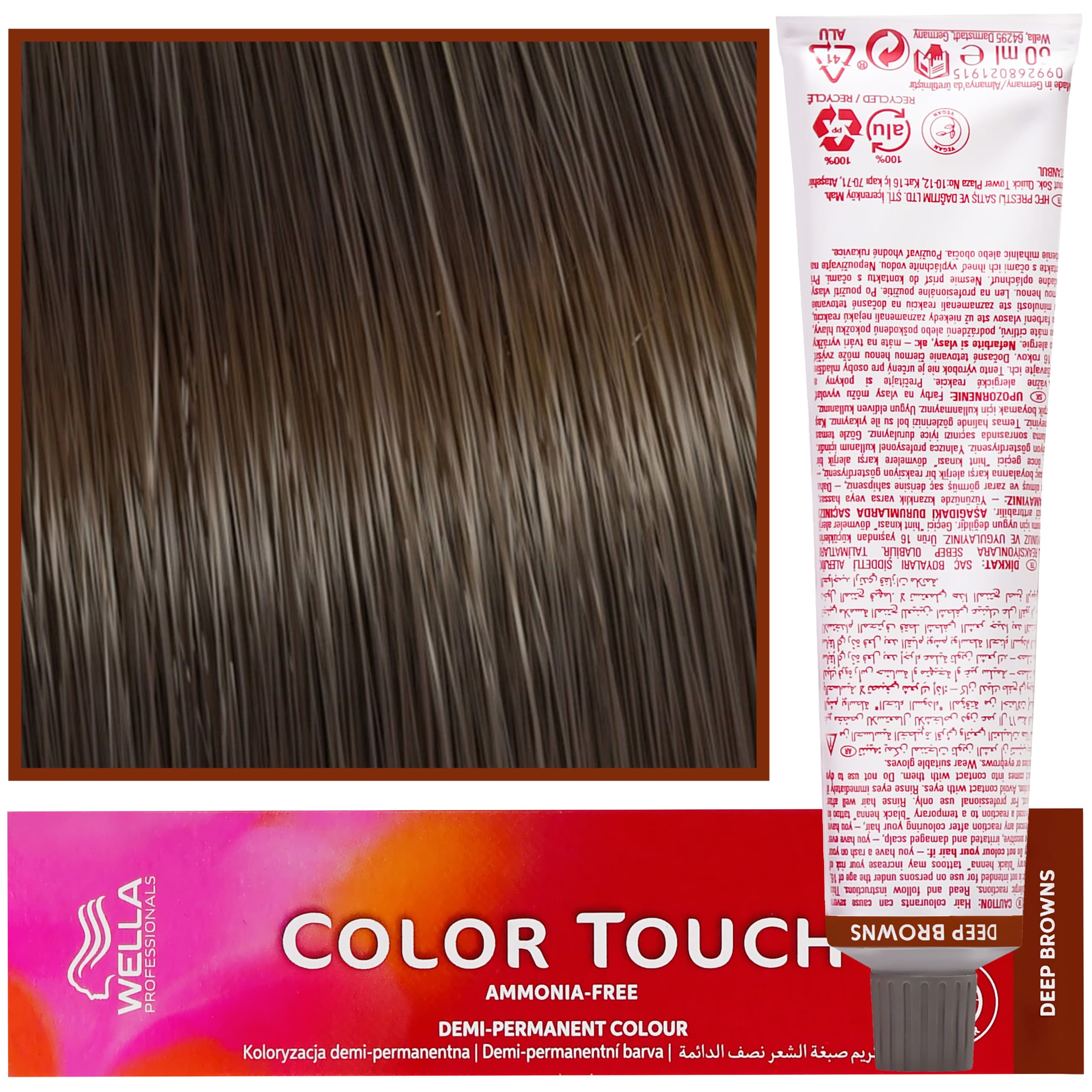 Color Touch - profesjonalna farba do włosów bez amoniaku, 6/7 Czekoladowy Brąz
