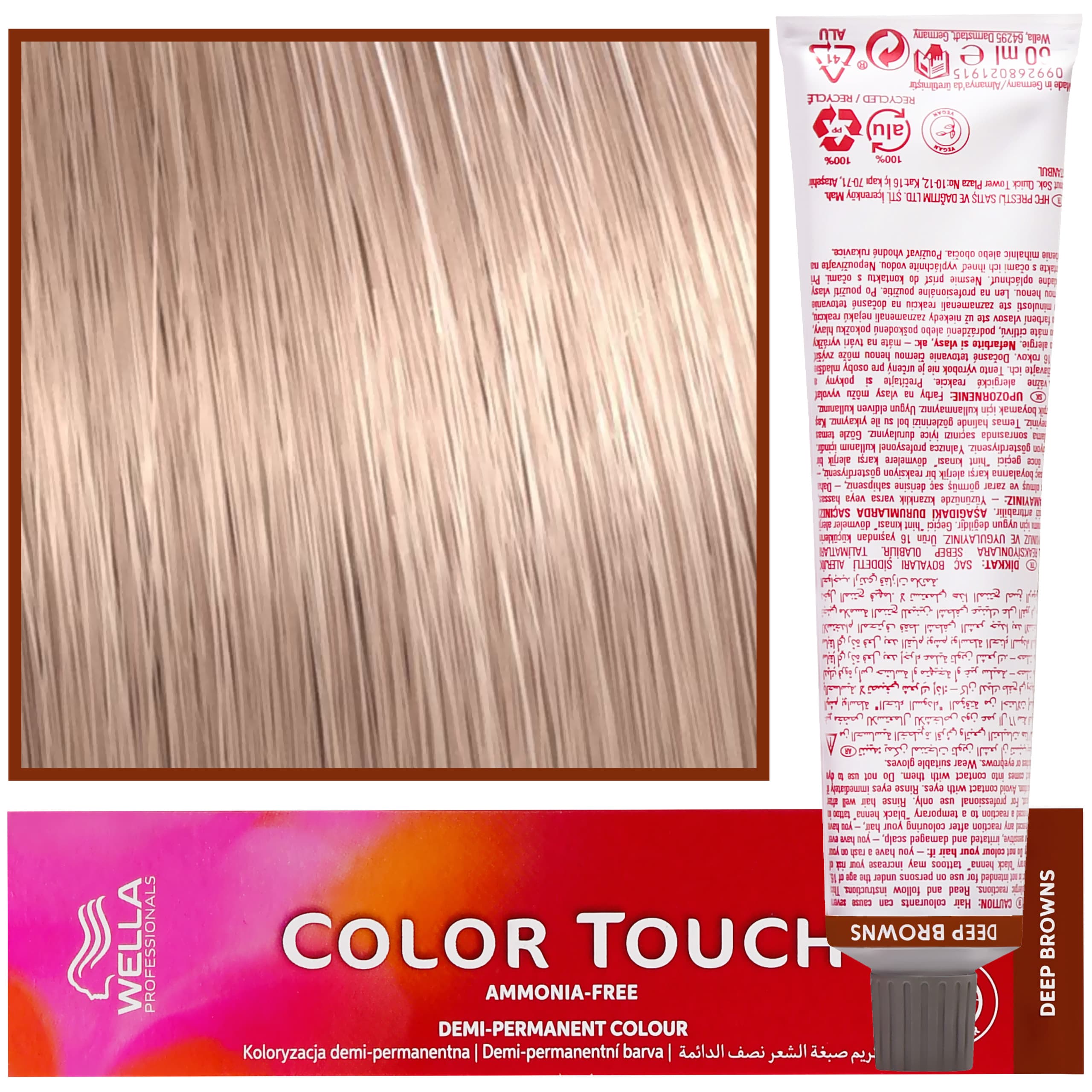 Color Touch - profesjonalna farba do włosów bez amoniaku, 9/75 Bardzo jasny blond mahoń piaskowy