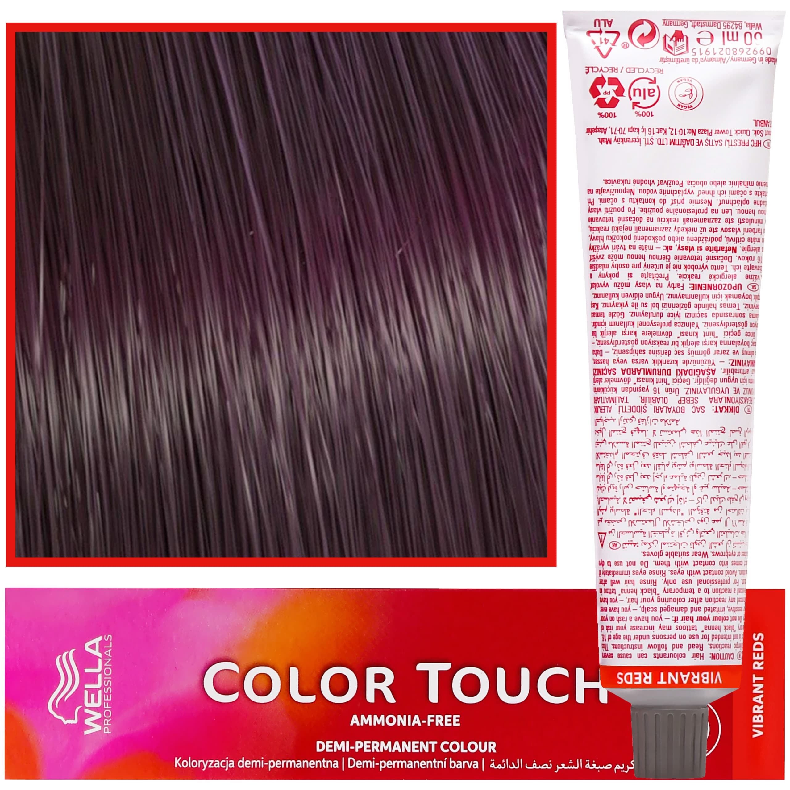 Color Touch - profesjonalna farba do włosów bez amoniaku, 4/6 Średni Brąz Fioletowy