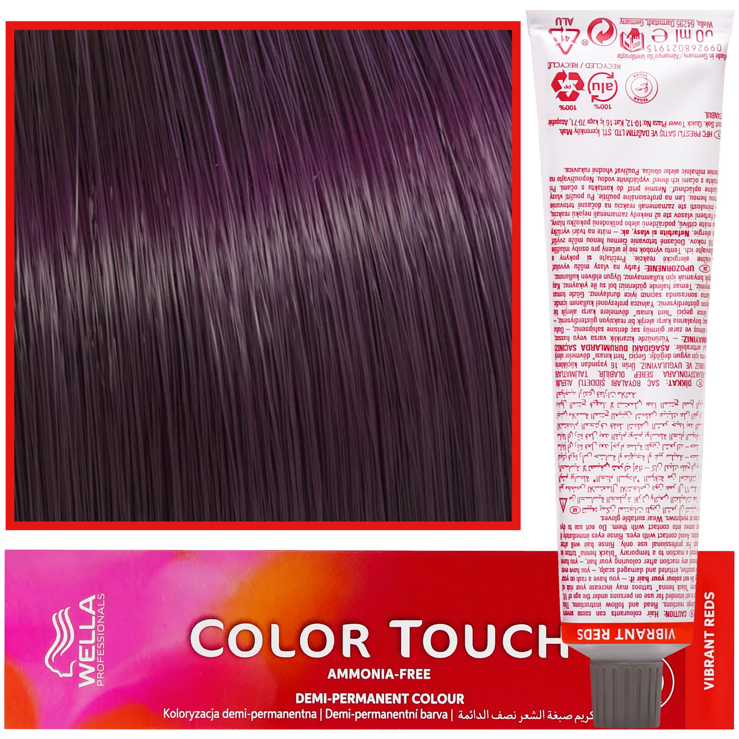 Color Touch - profesjonalna farba do włosów bez amoniaku, 3/66 Oberżyna