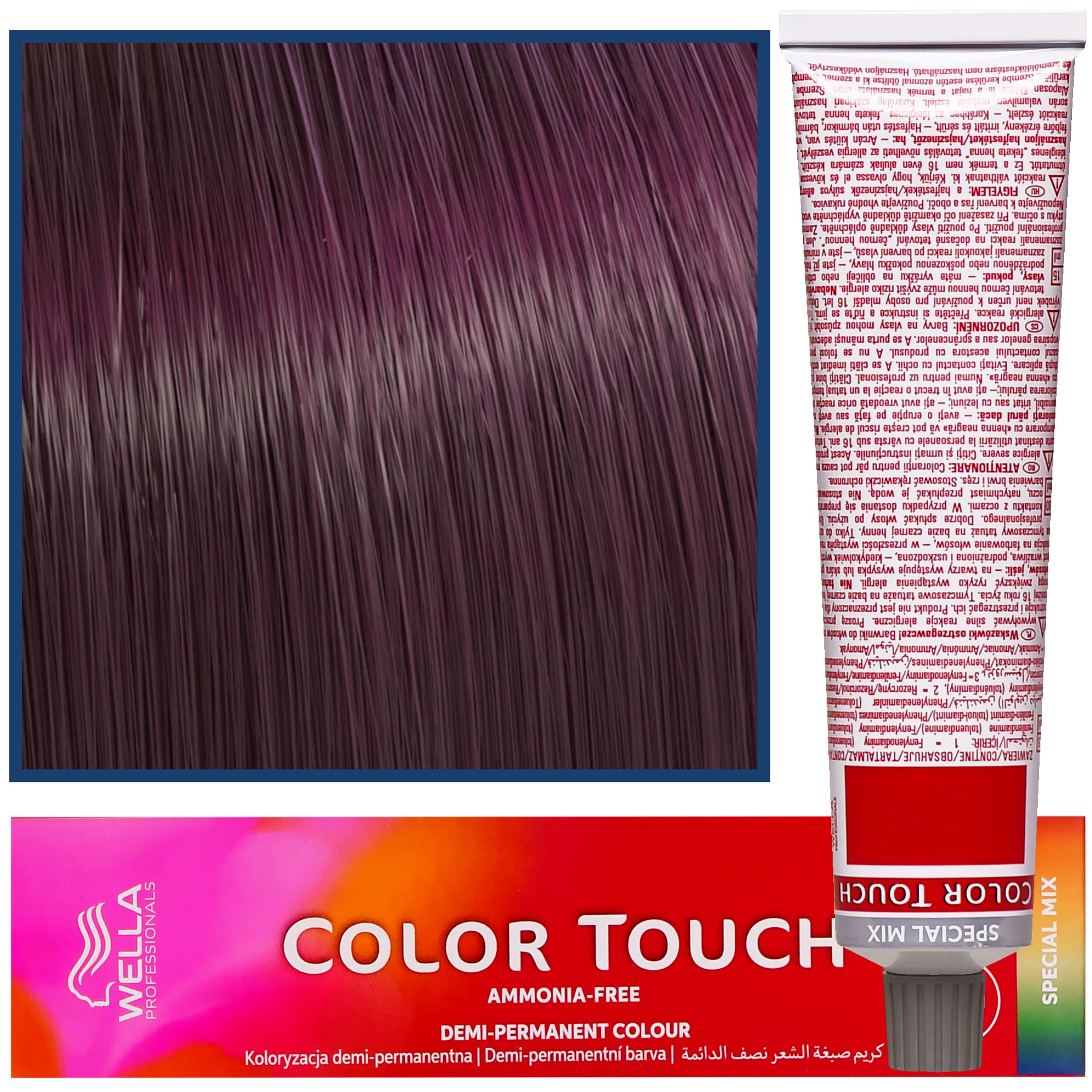 Color Touch - profesjonalna farba do włosów bez amoniaku, 0/56 Mahoniowo-Fioletowy