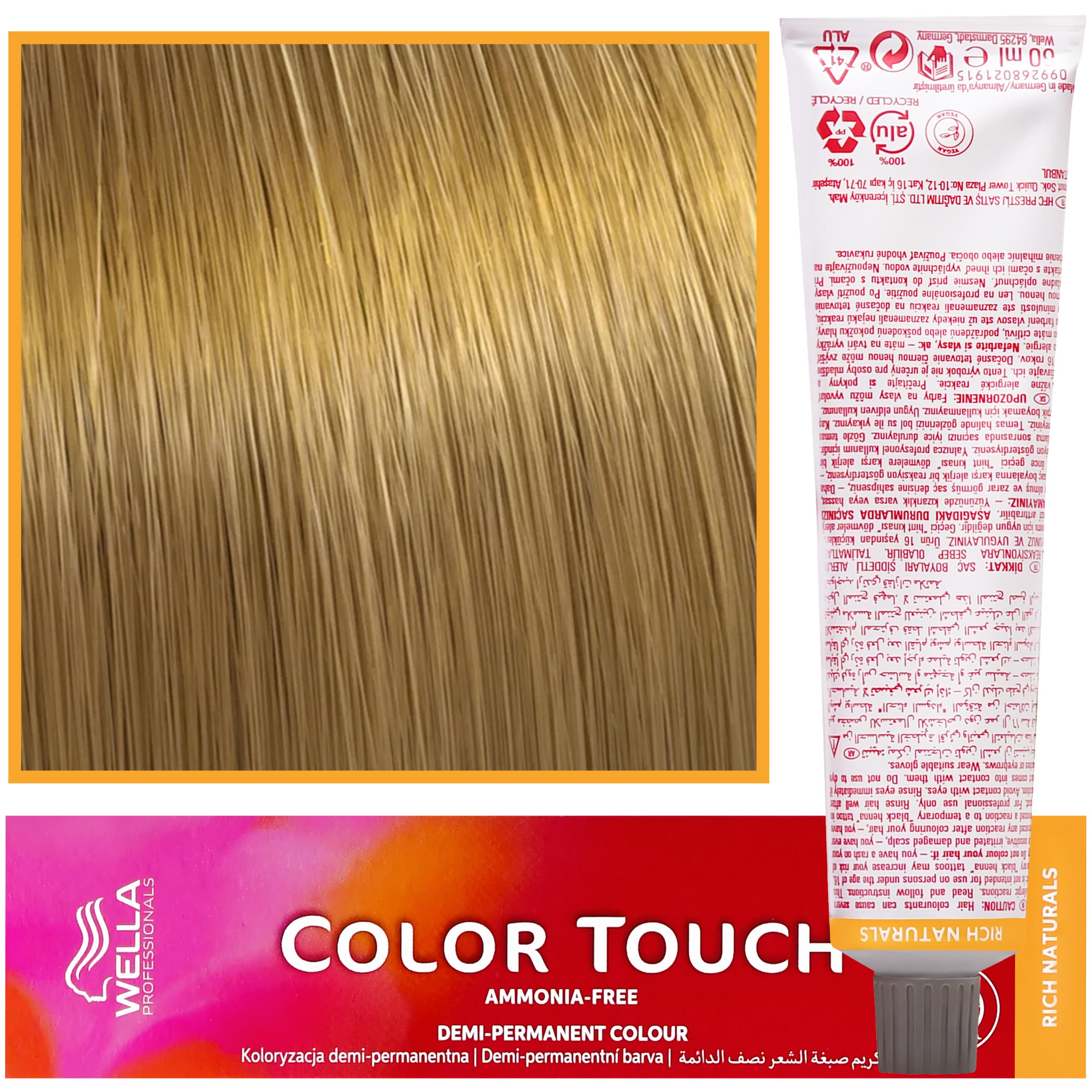 Color Touch - profesjonalna farba do włosów bez amoniaku, 9/3 Bardzo Jasny Blond Złoty