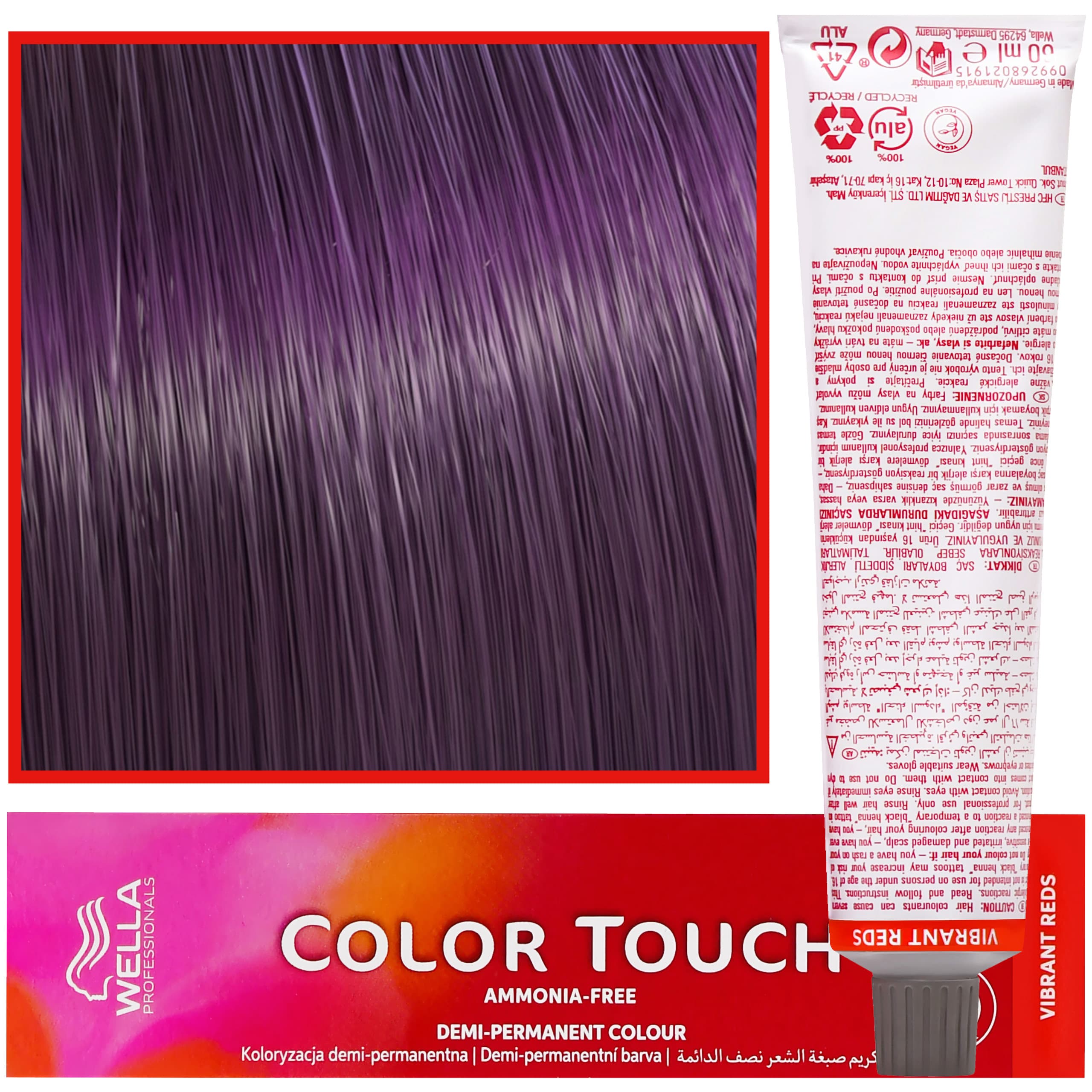 Color Touch - profesjonalna farba do włosów bez amoniaku, 5/66 Jasny Brąz Fioletowy Intensywny