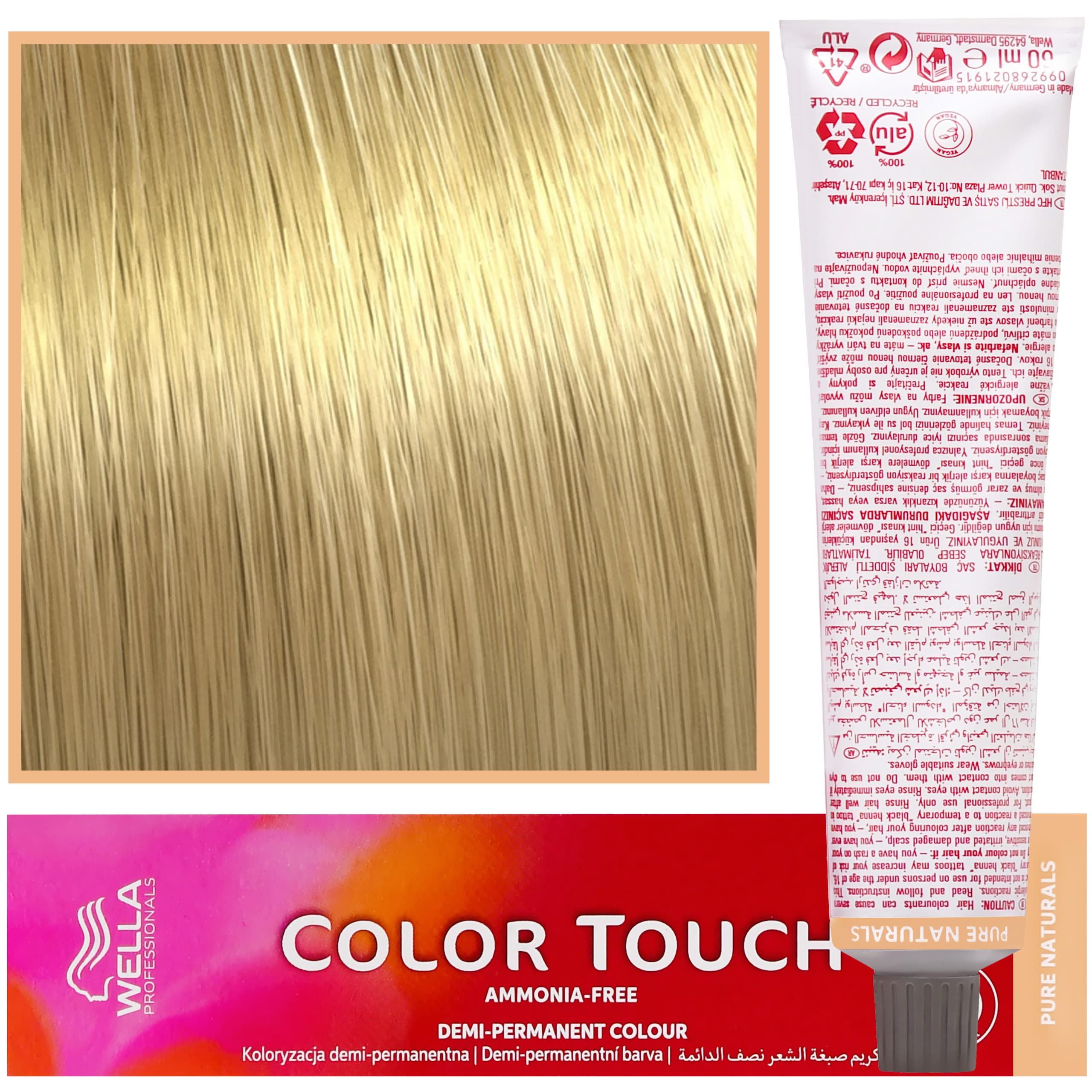 Color Touch - profesjonalna farba do włosów bez amoniaku, 10/03 Najjaśniejszy Blond Naturalny Złoty