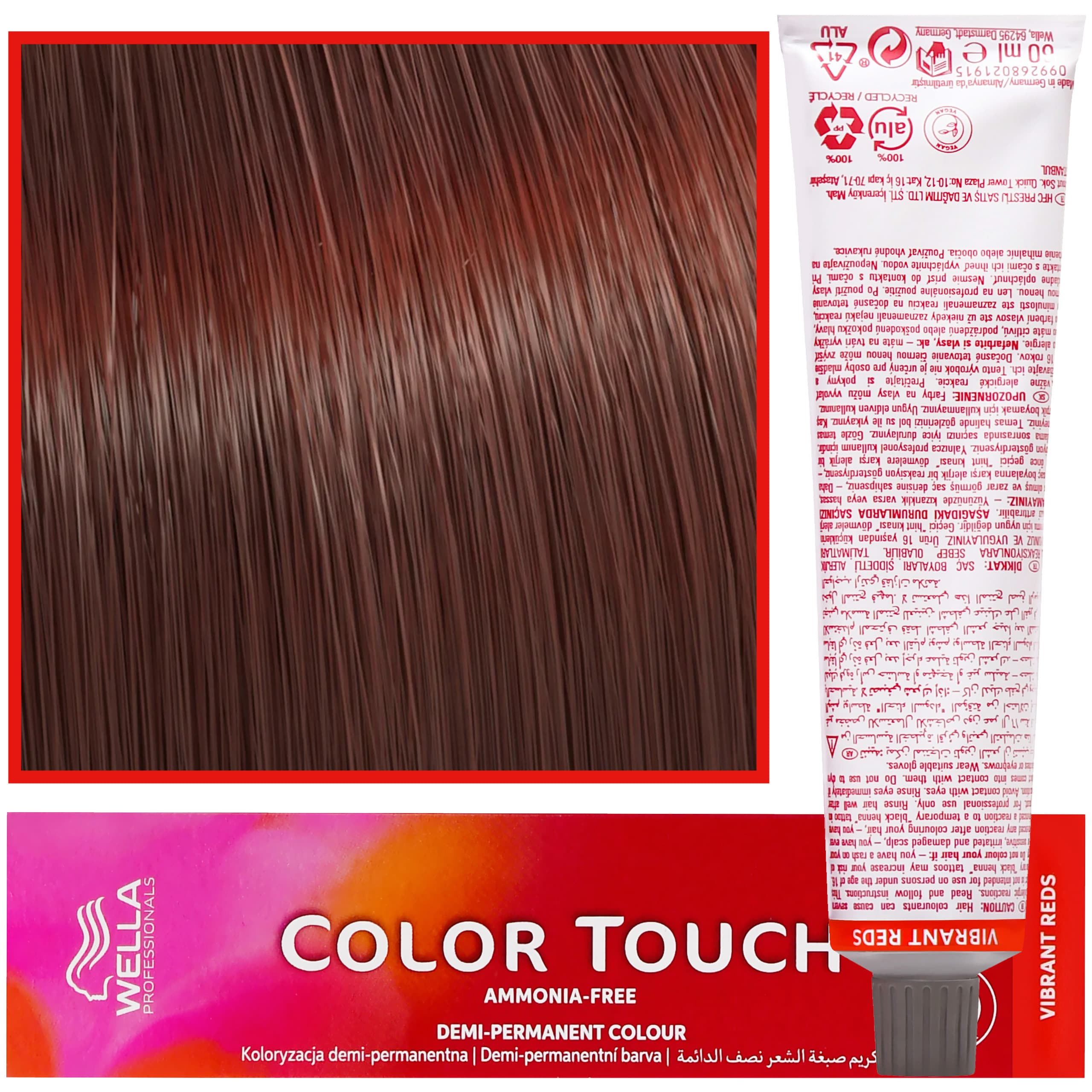 Color Touch - profesjonalna farba do włosów bez amoniaku, 6/4 Mahoniowo-Miedziany